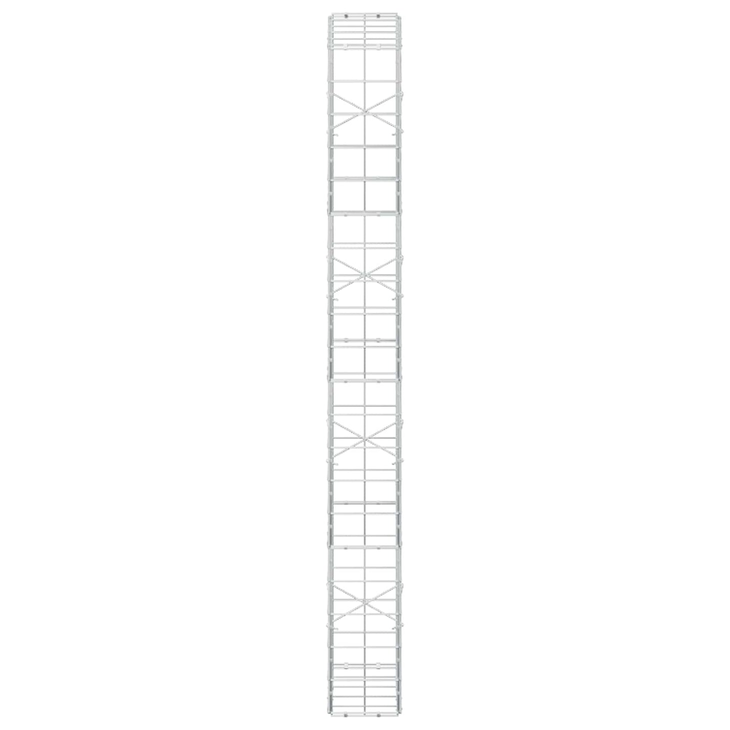 vidaXL Γκαμπιόν με σύρμα 5 mm και πλέγμα 10x10 cm 50x20x200 εκ