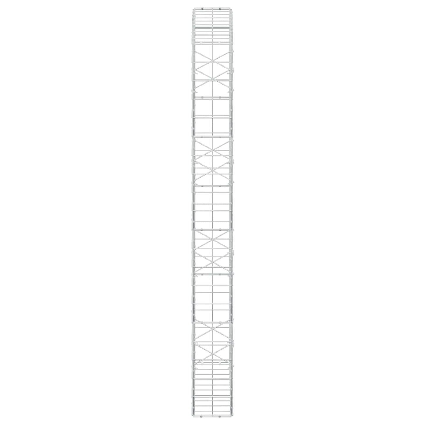vidaXL Γκαμπιόν με σύρμα 5 mm και πλέγμα 10x10 cm 100x20x200 εκ