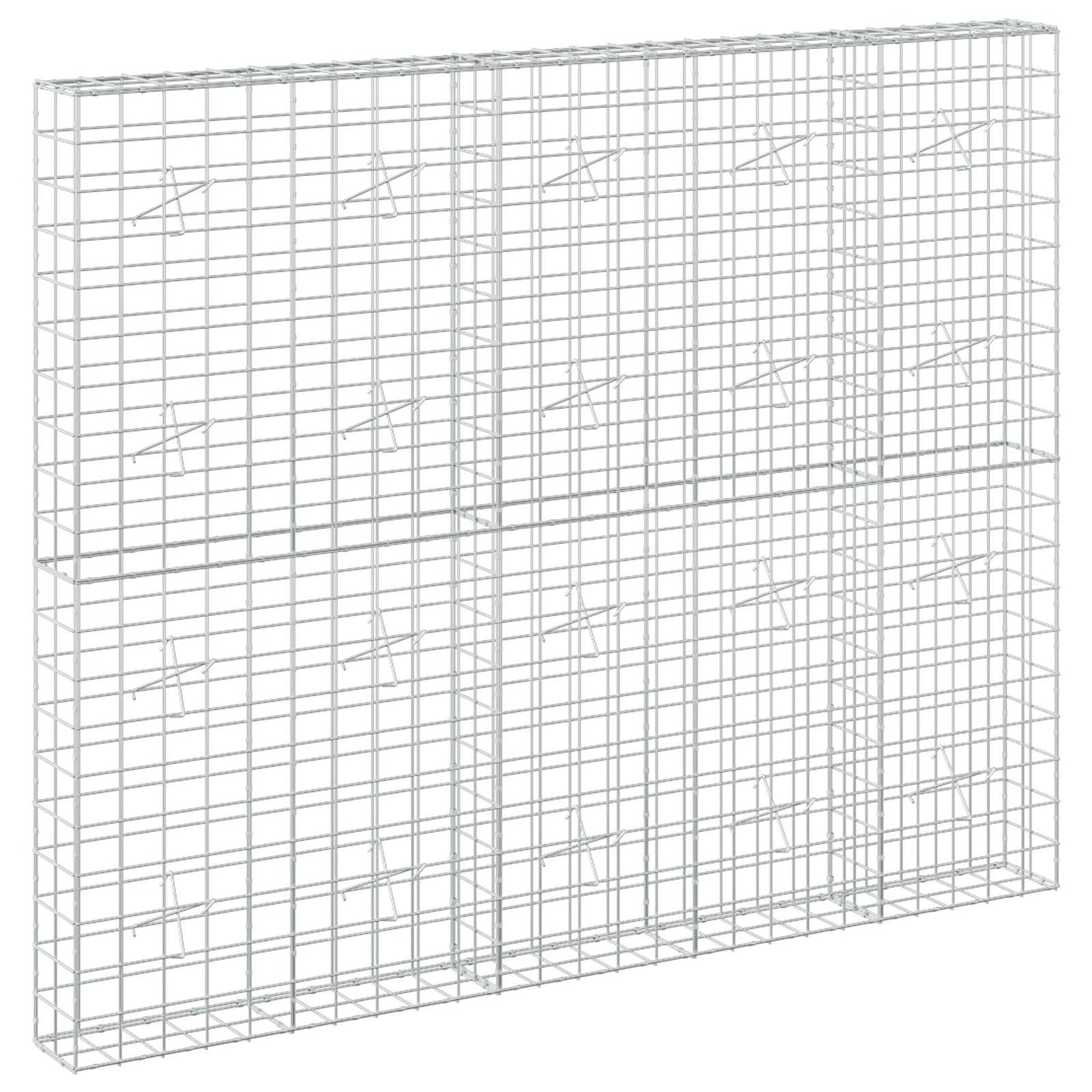 vidaXL Γκαμπιόν με σύρμα 5 mm και πλέγμα 10x10 cm 250x20x200 εκ.