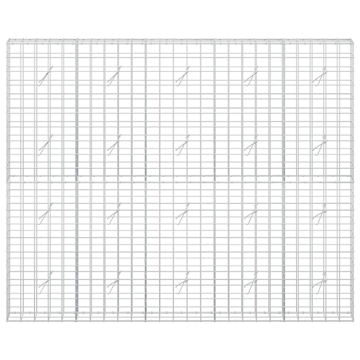 vidaXL Γκαμπιόν με σύρμα 5 mm και πλέγμα 10x10 cm 250x20x200 εκ.