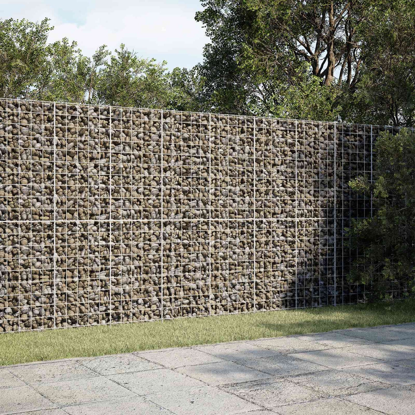vidaXL Γκαμπιόν με σύρμα 5 mm και πλέγμα 10x10 cm 300x20x200 εκ