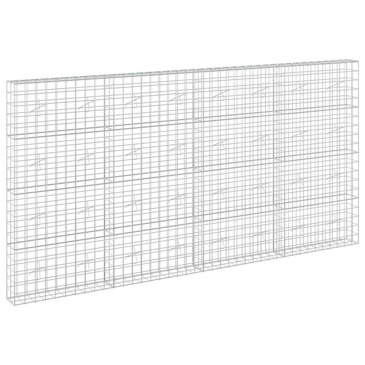 vidaXL Γκαμπιόν με σύρμα 5 mm και πλέγμα 10x10 cm 400x20x200 εκ