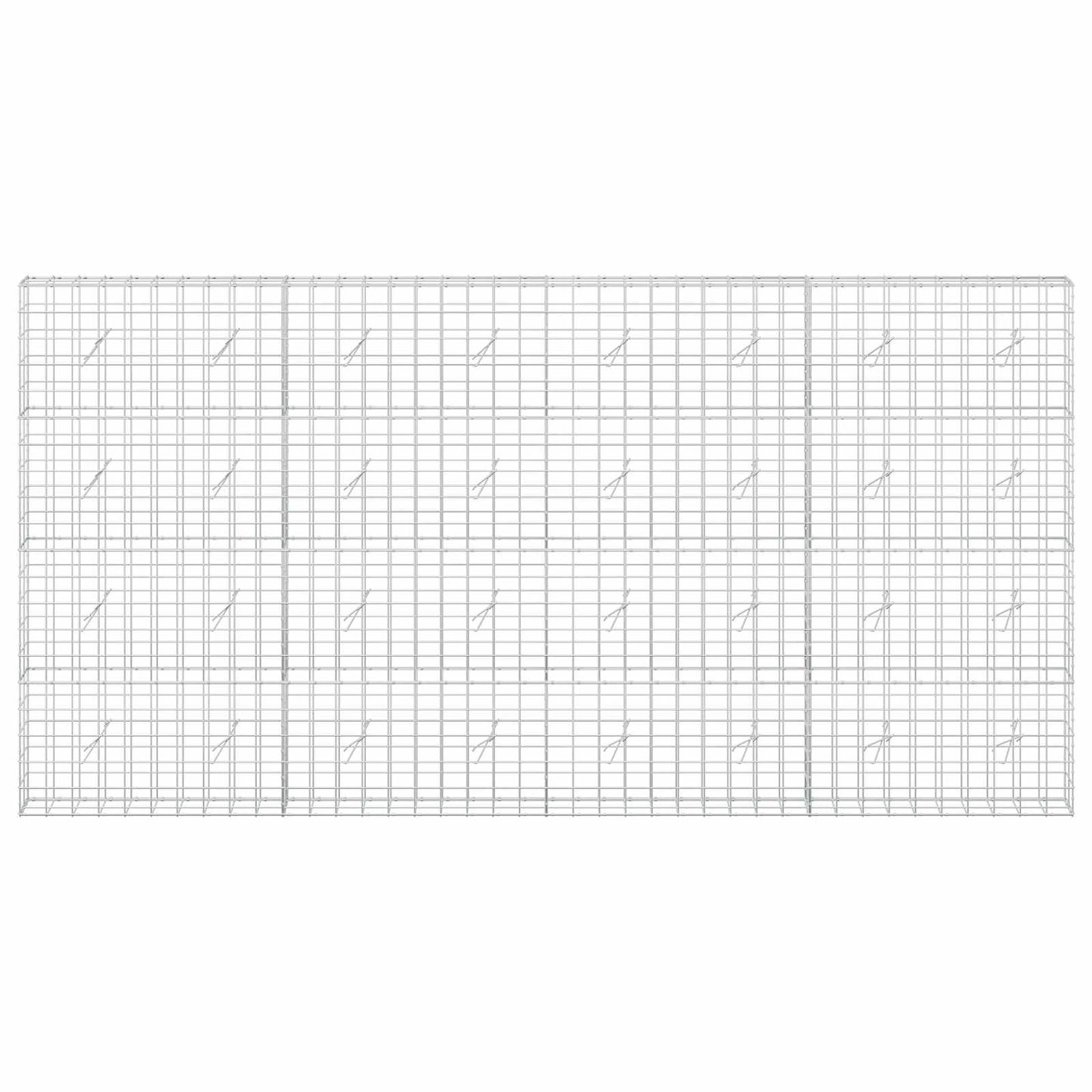 vidaXL Γκαμπιόν με σύρμα 5 mm και πλέγμα 10x10 cm 400x20x200 εκ