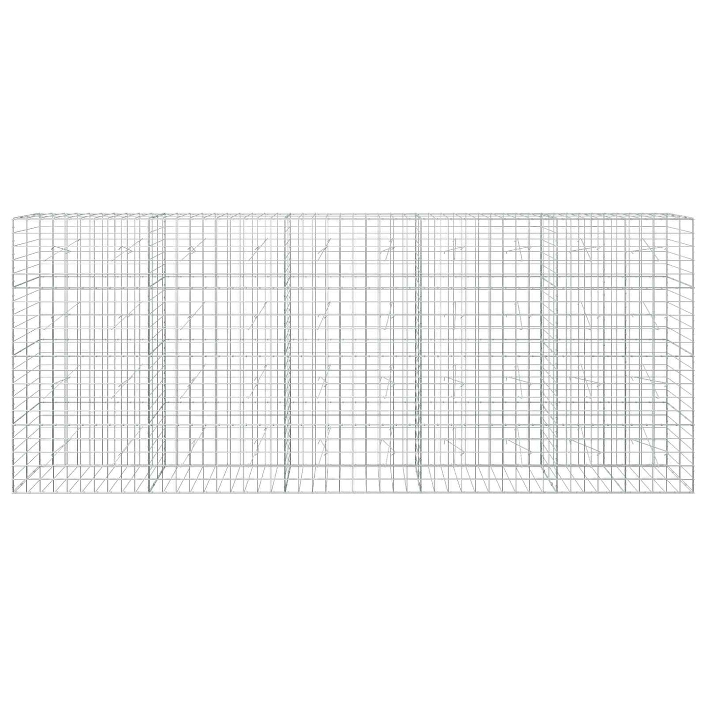 vidaXL Γκαμπιόν με σύρμα 5 mm και πλέγμα 10x10 cm 500x20x200 εκ