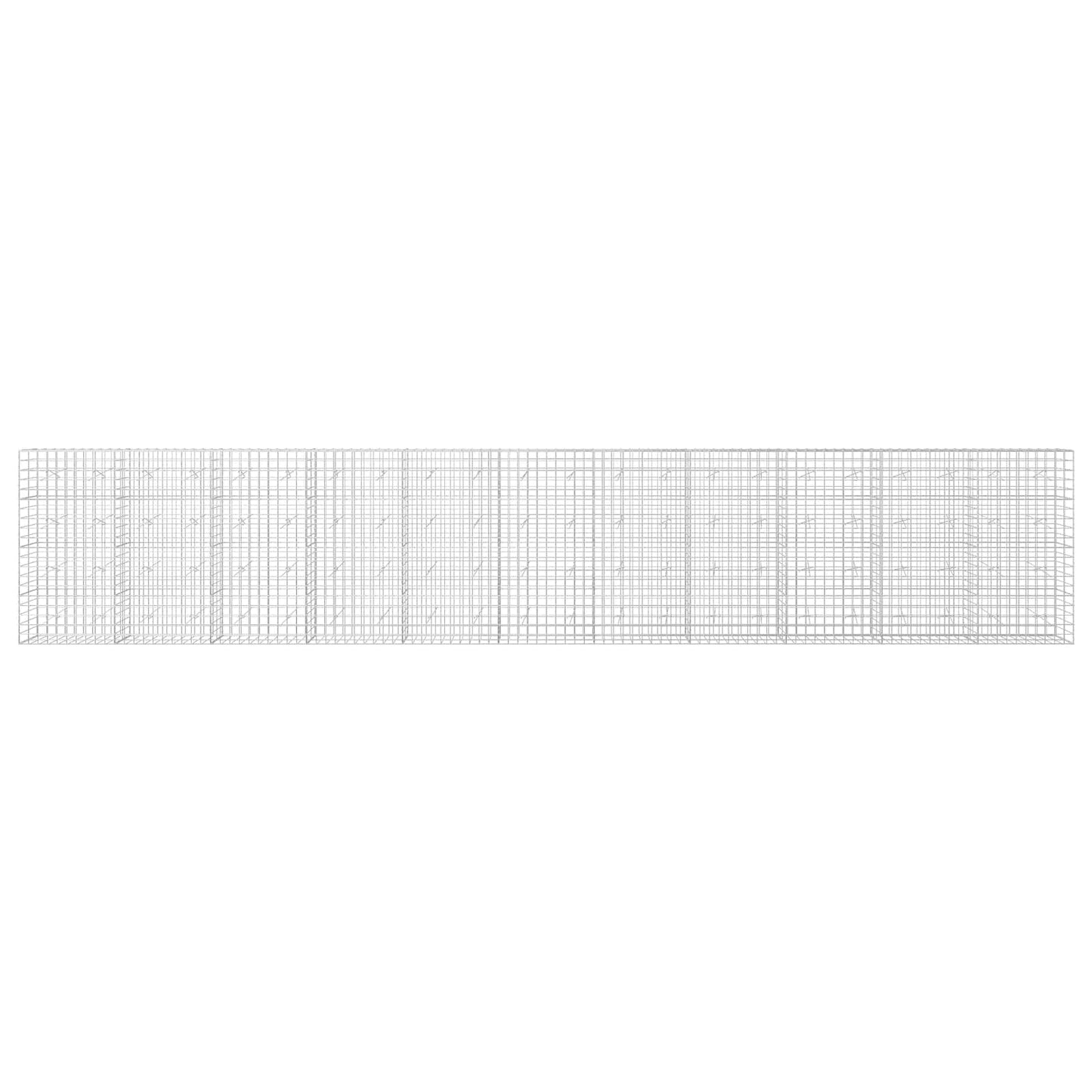 vidaXL Γκαμπιόν με σύρμα 5 mm και πλέγμα 10x10 cm 1100x20x200 εκ