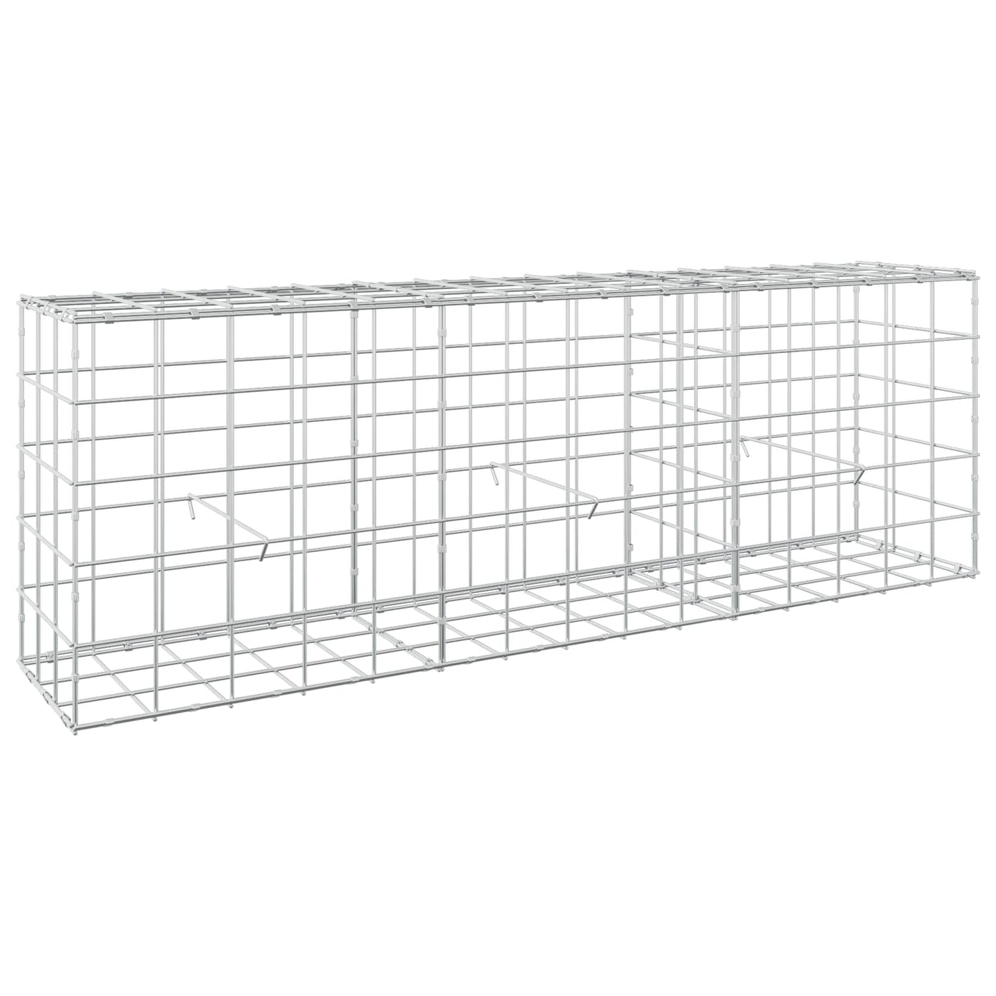 vidaXL Γκαμπιόν με σύρμα 5 mm και πλέγμα 10x10 cm 150x30x50 εκ