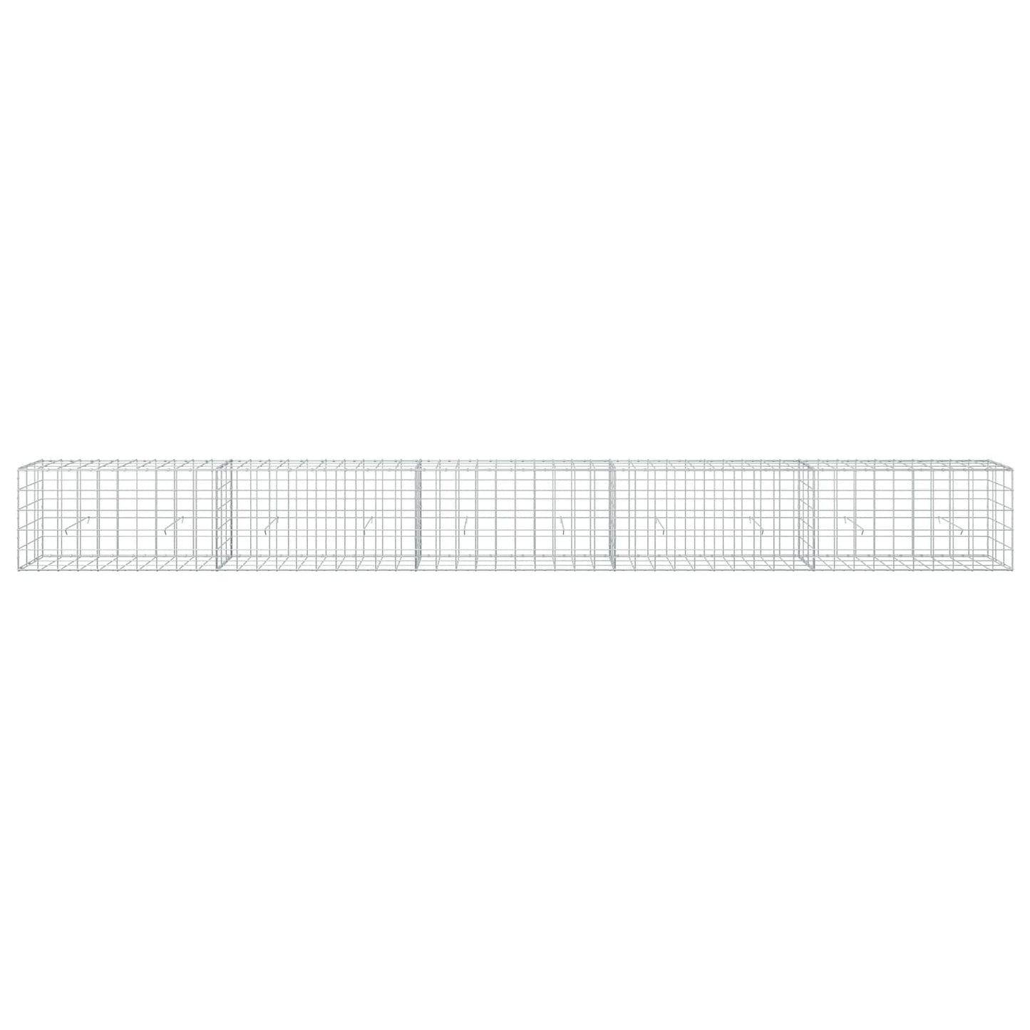 vidaXL Γκαμπιόν με σύρμα 5 mm και πλέγμα 10x10 cm 500x30x50 εκ