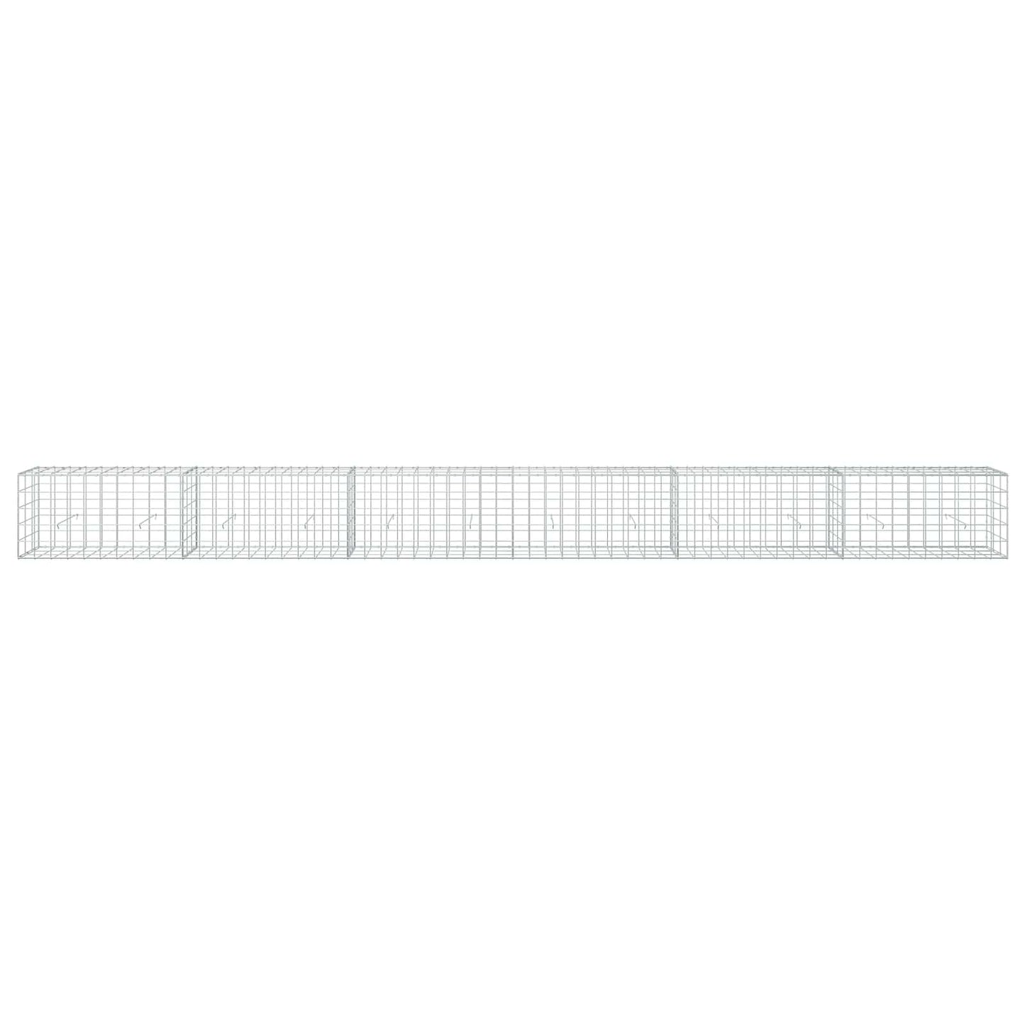 vidaXL Γκαμπιόν με σύρμα 5 mm και πλέγμα 10x10 cm 600x30x50 εκ