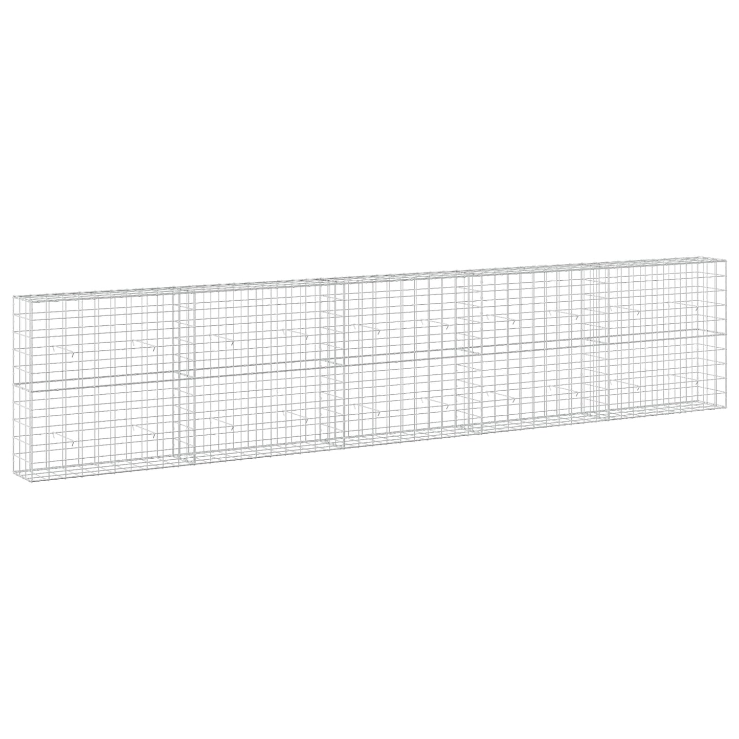 vidaXL Γκαμπιόν με σύρμα 5 mm και πλέγμα 10x10 cm 500x30x100 εκ