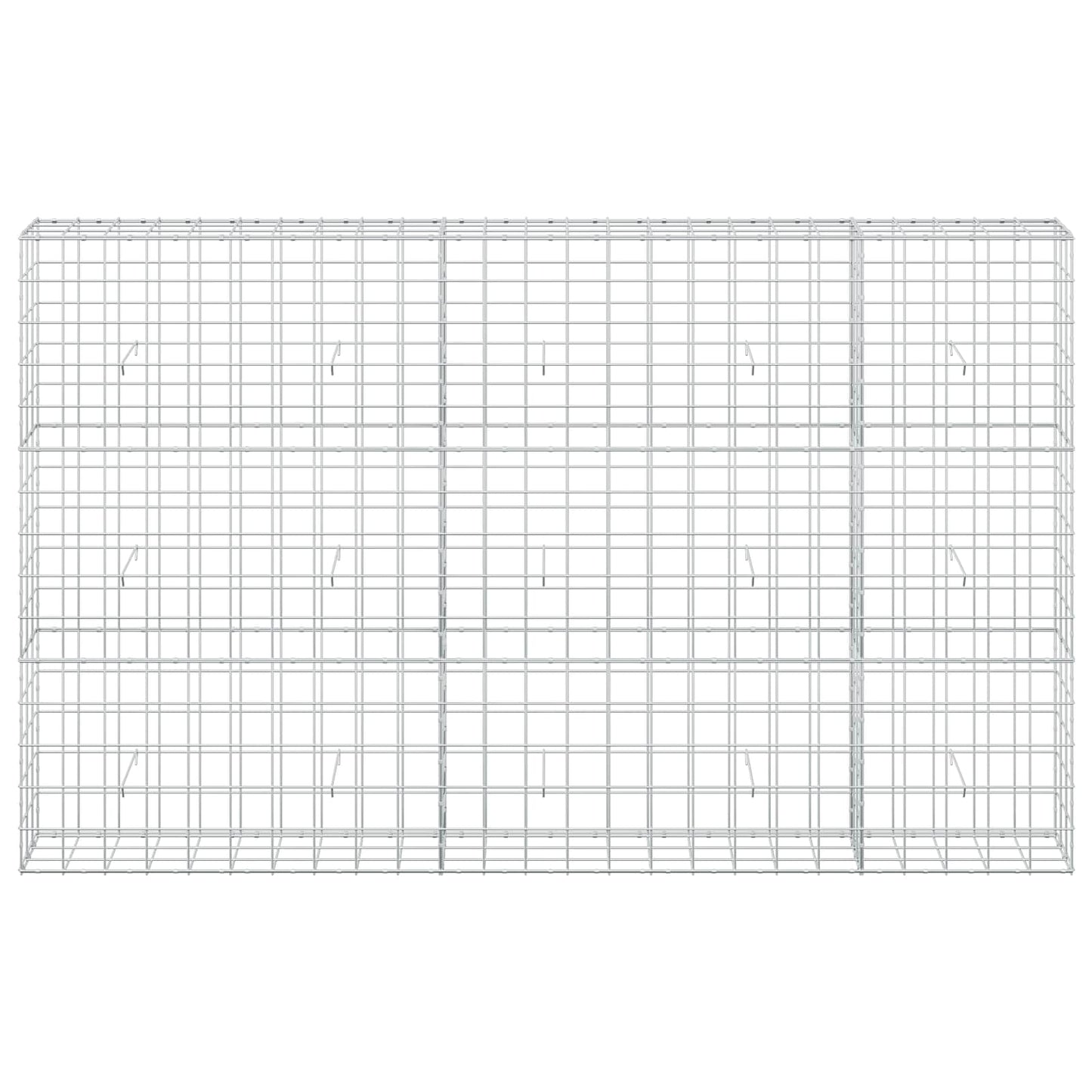 vidaXL Γκαμπιόν με σύρμα 5 mm και πλέγμα 10x10 cm 250x30x150 εκ