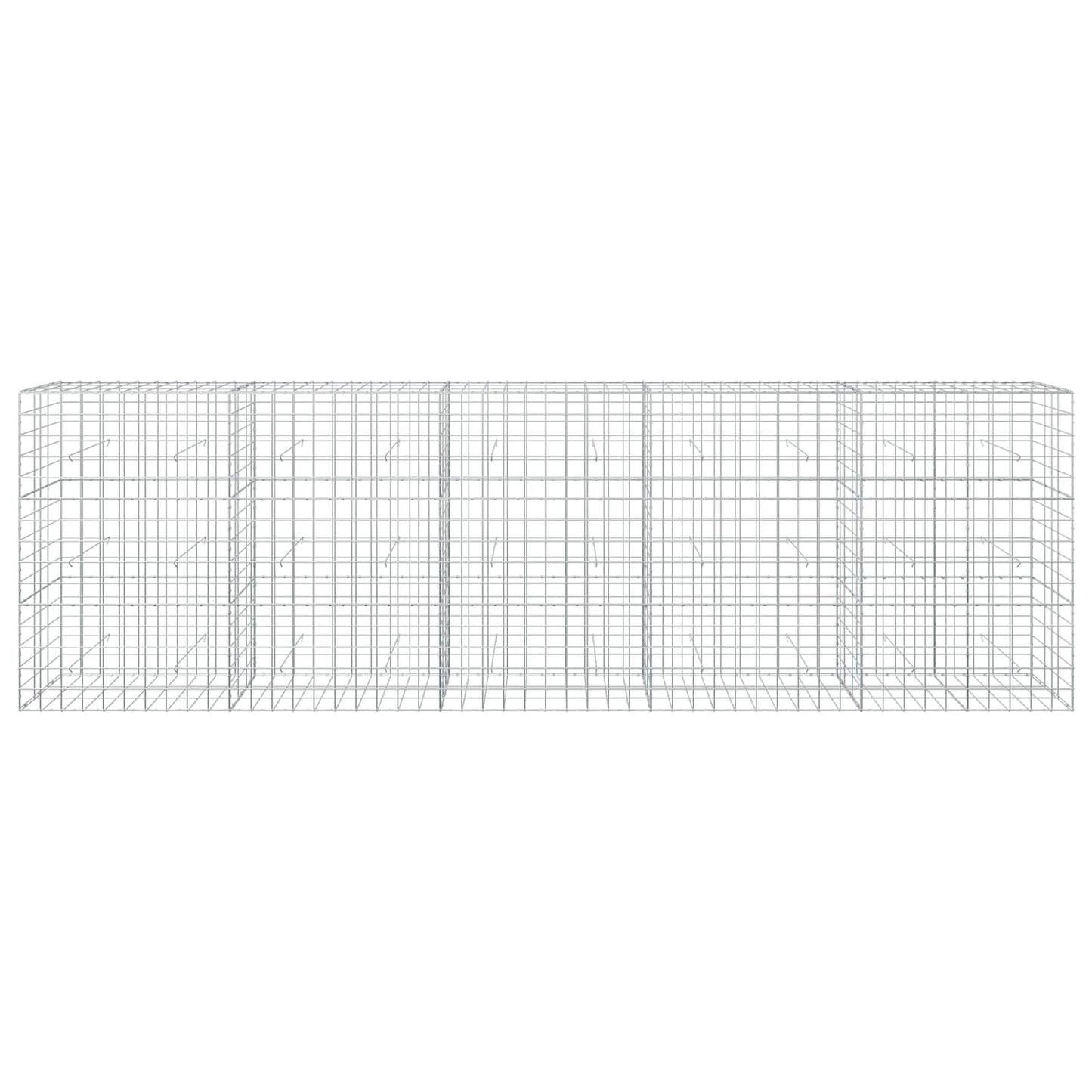 vidaXL Γκαμπιόν με σύρμα 5 mm και πλέγμα 10x10 cm 500x30x150 εκ