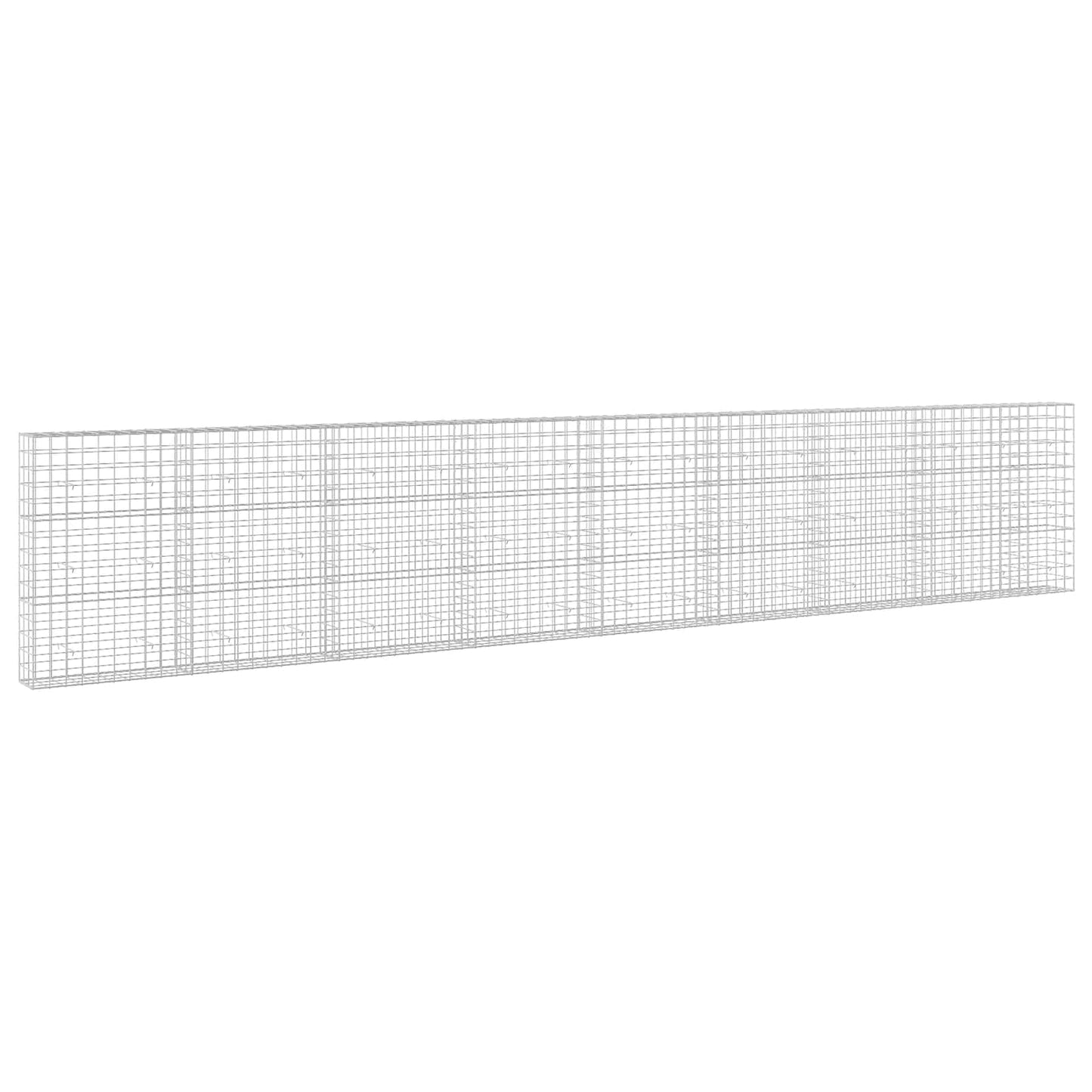vidaXL Γκαμπιόν με σύρμα 5 mm και πλέγμα 10x10 cm 850x30x150 εκ