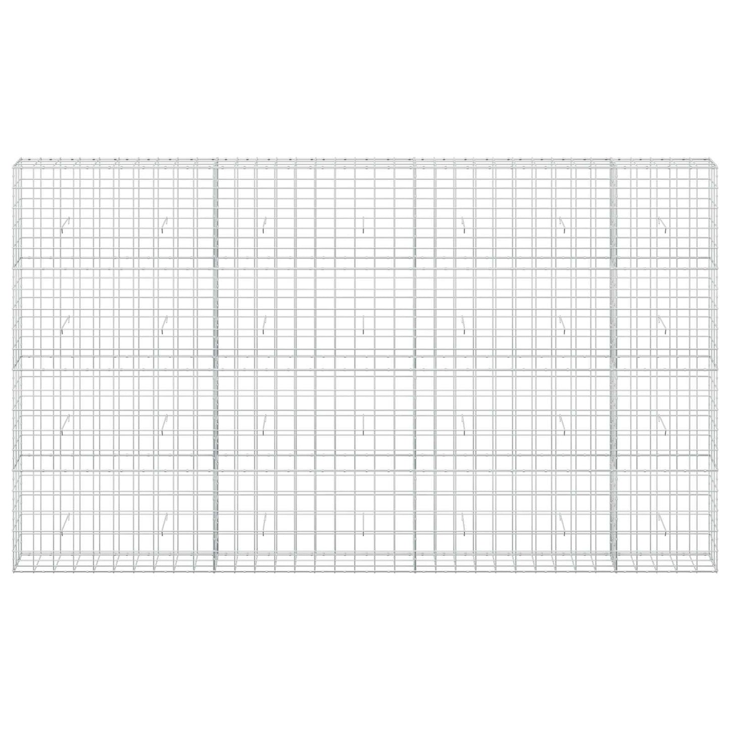 vidaXL Γκαμπιόν με σύρμα 5 mm και πλέγμα 10x10 cm 350x30x200 εκ