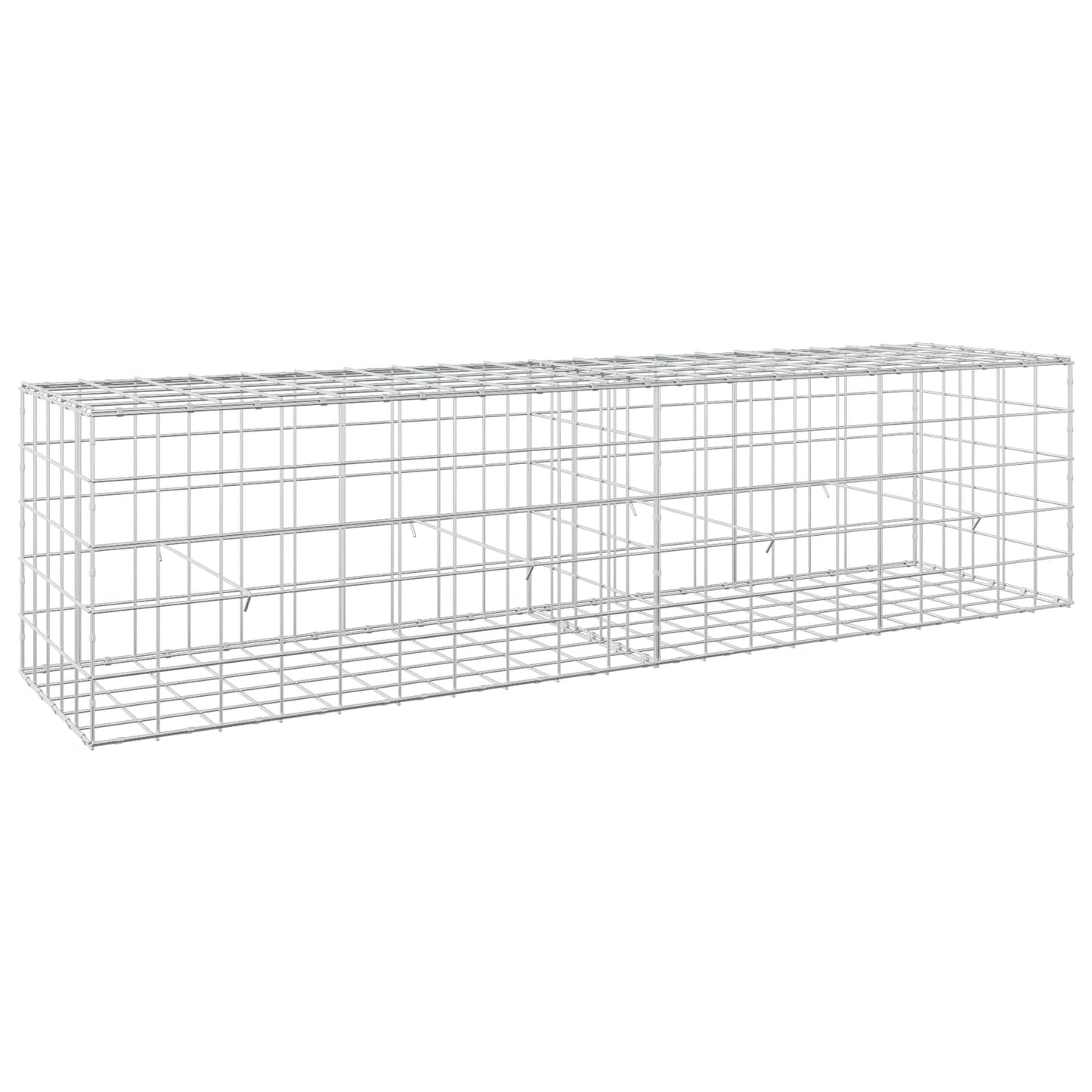 vidaXL Γκαμπιόν με σύρμα 5 mm και πλέγμα 10x10 cm 200x50x50 εκ