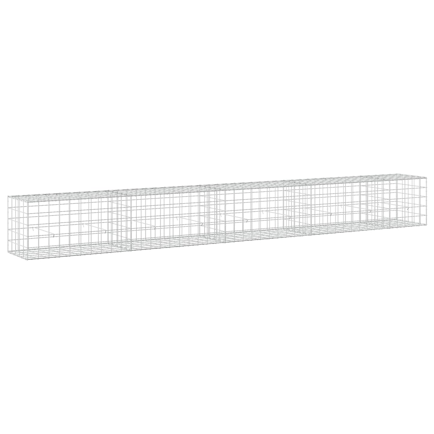 vidaXL Γκαμπιόν με σύρμα 5 mm και πλέγμα 10x10 cm 450x50x50 εκ