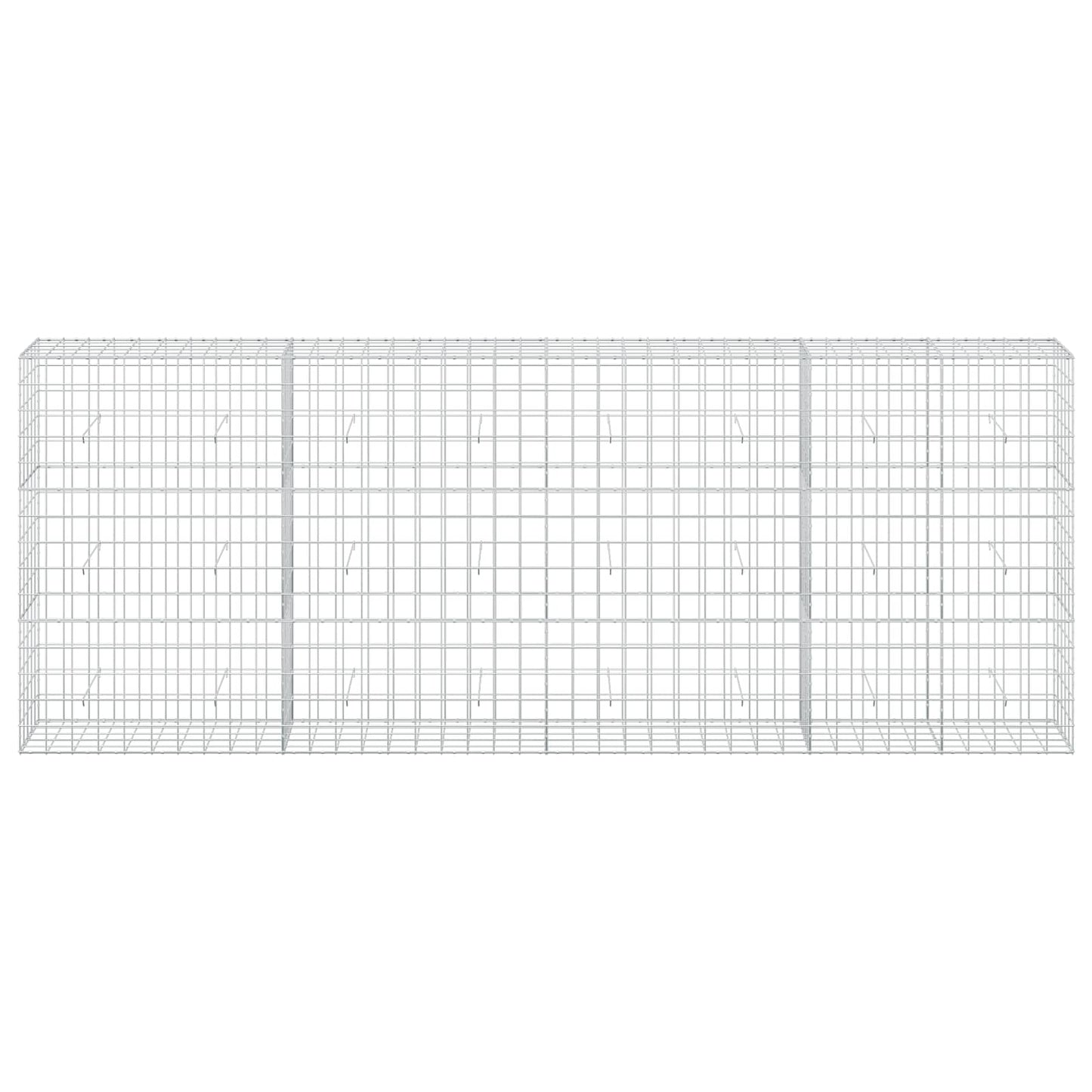 vidaXL Γκαμπιόν με σύρμα 5 mm και πλέγμα 10x10 cm 400x50x150 εκ