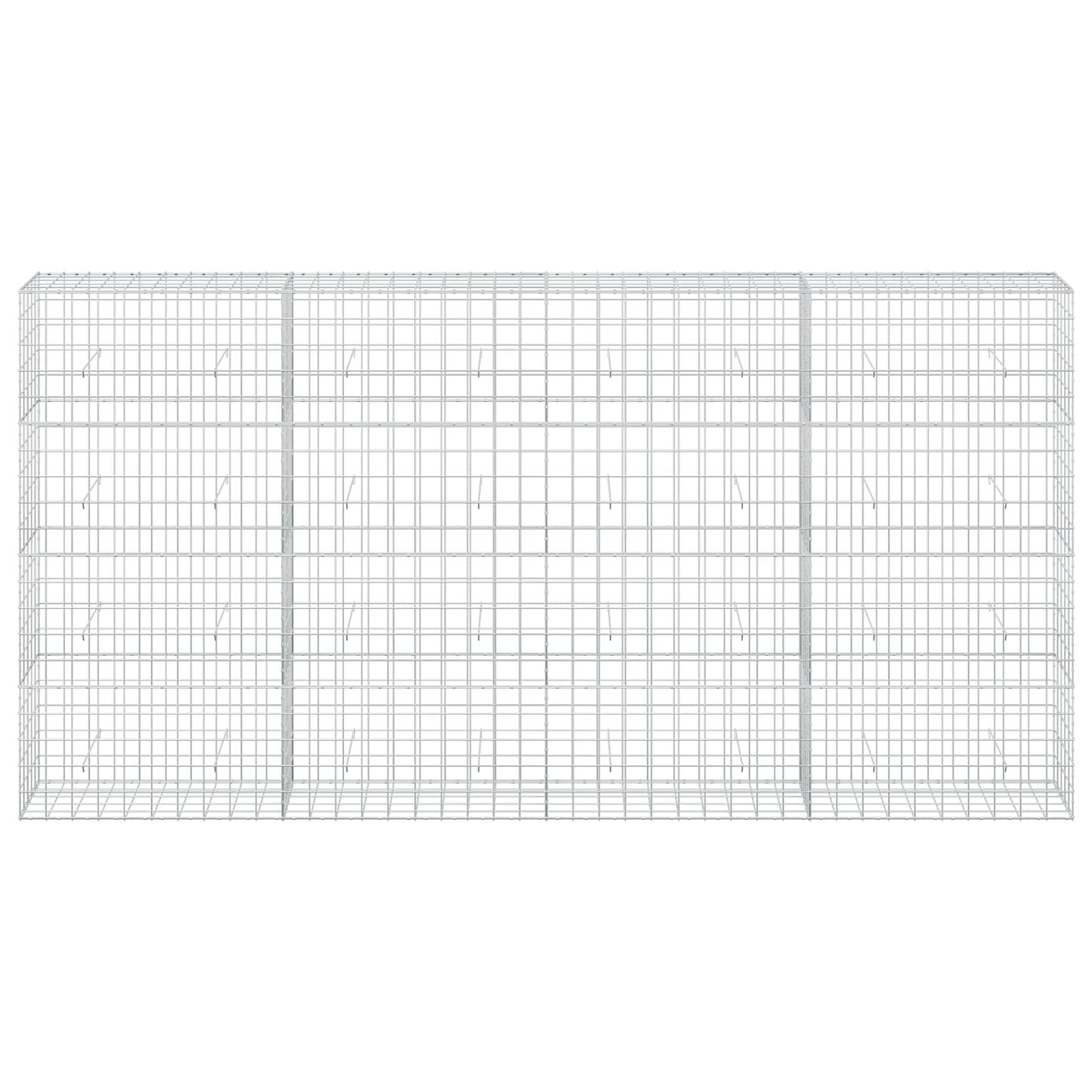 vidaXL Γκαμπιόν με σύρμα 5 mm και πλέγμα 10x10 cm 400x50x200 εκ