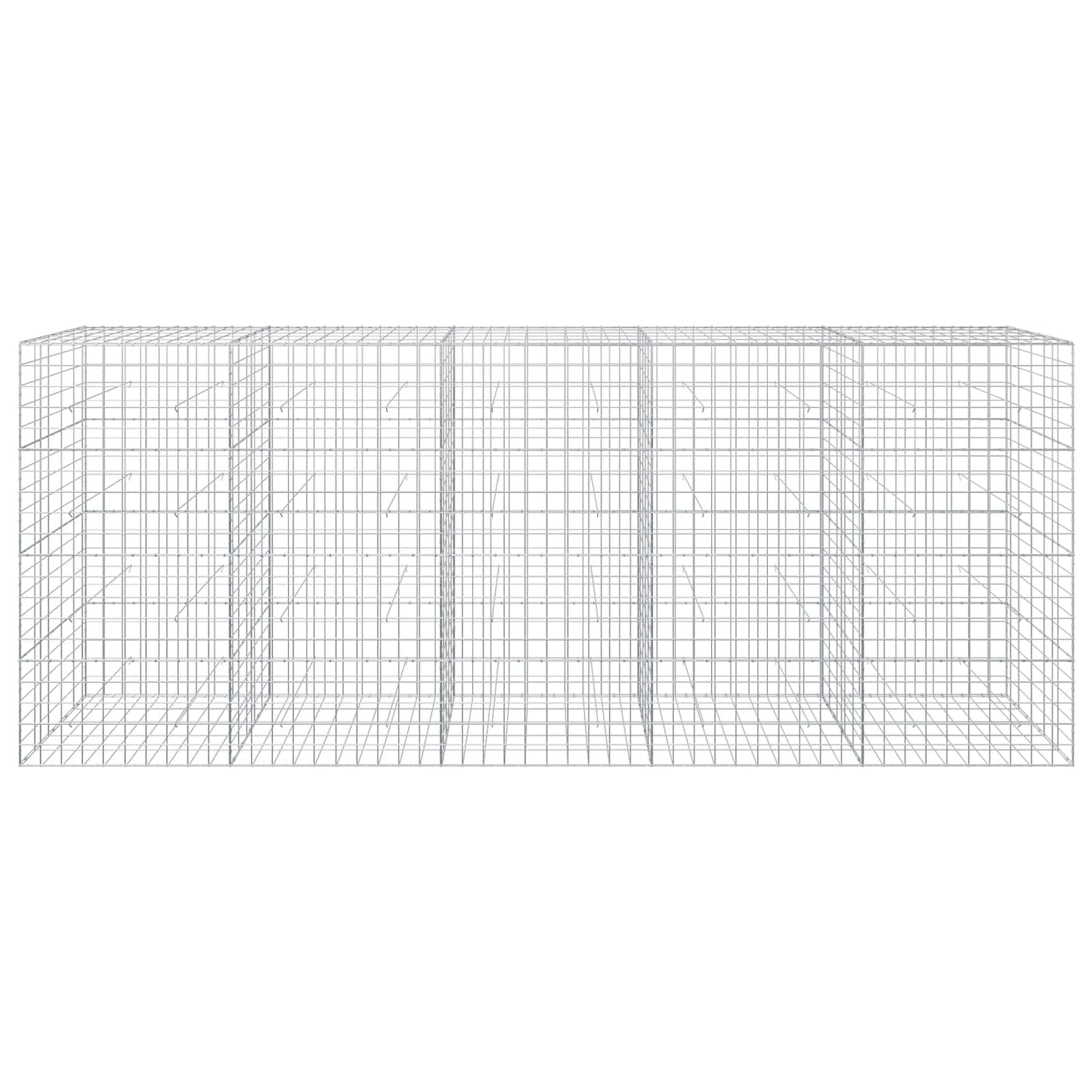 vidaXL Γκαμπιόν με σύρμα 5 mm και πλέγμα 10x10 cm 500x50x200 εκ