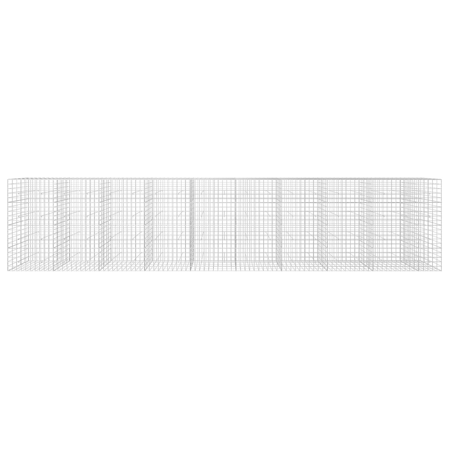 vidaXL Γκαμπιόν με σύρμα 5 mm και πλέγμα 10x10 cm 950x50x200 εκ