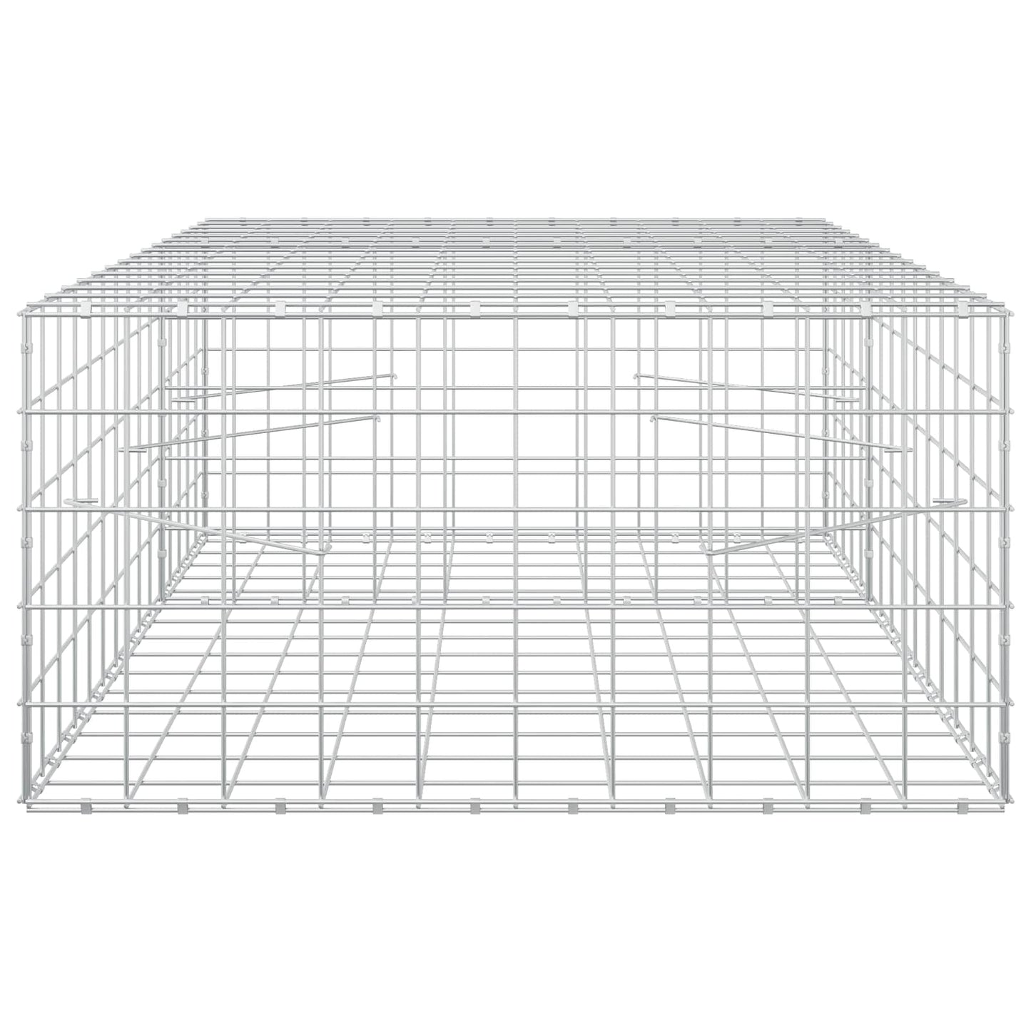 vidaXL Γκαμπιόν με σύρμα 5 mm και πλέγμα 10x10 cm 150x100x50 εκ