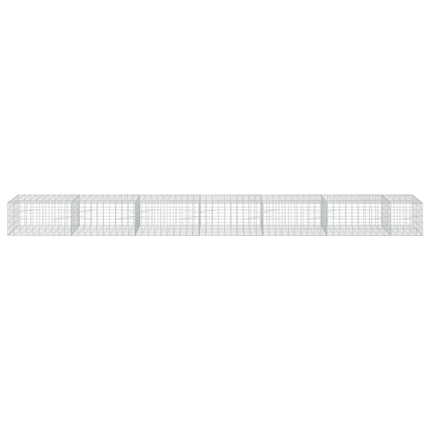 vidaXL Γκαμπιόν με σύρμα 5 mm και πλέγμα 10x10 cm 650x100x50 εκ.