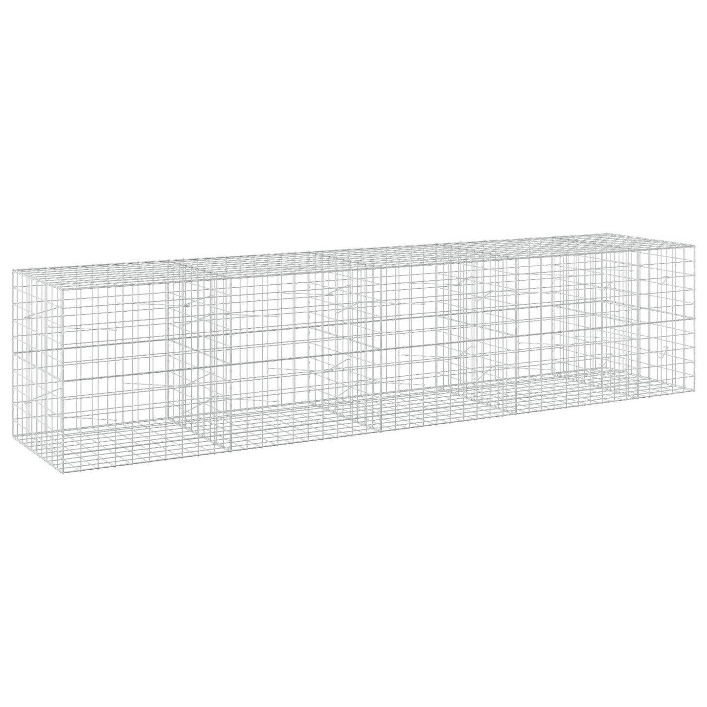 vidaXL Γκαμπιόν με σύρμα 5 mm και πλέγμα 10x10 cm 450x100x100 εκ