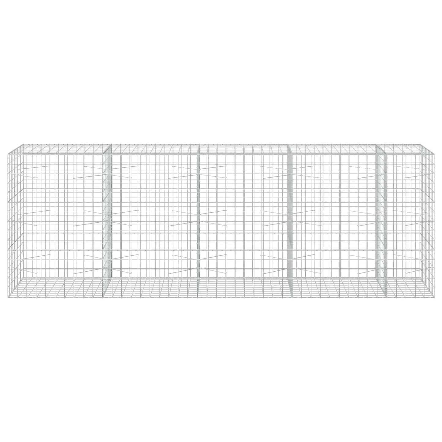 vidaXL Γκαμπιόν με σύρμα 5 mm και πλέγμα 10x10 cm 450x100x150 εκ.