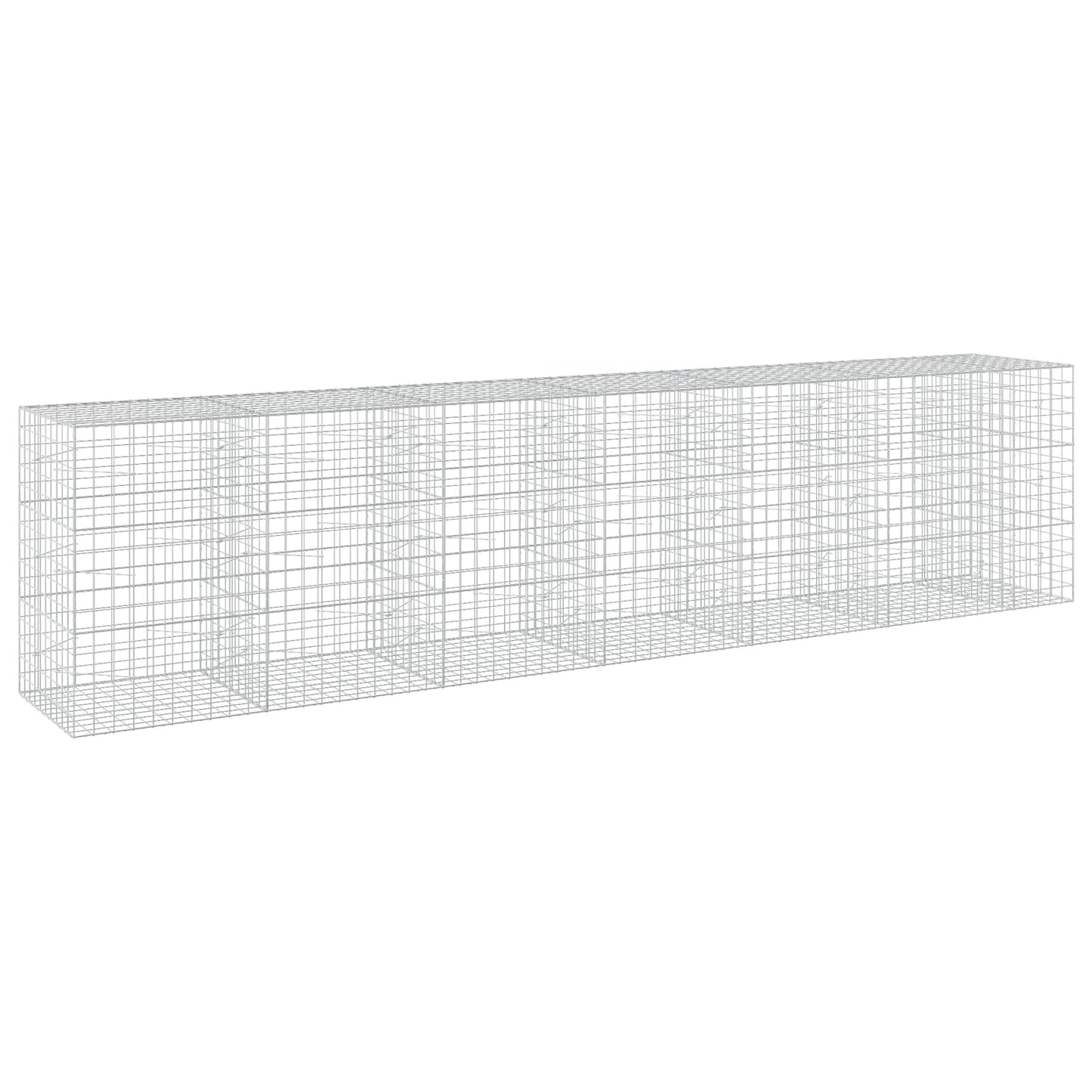 vidaXL Γκαμπιόν με σύρμα 5 mm και πλέγμα 10x10 cm 650x100x150 εκ