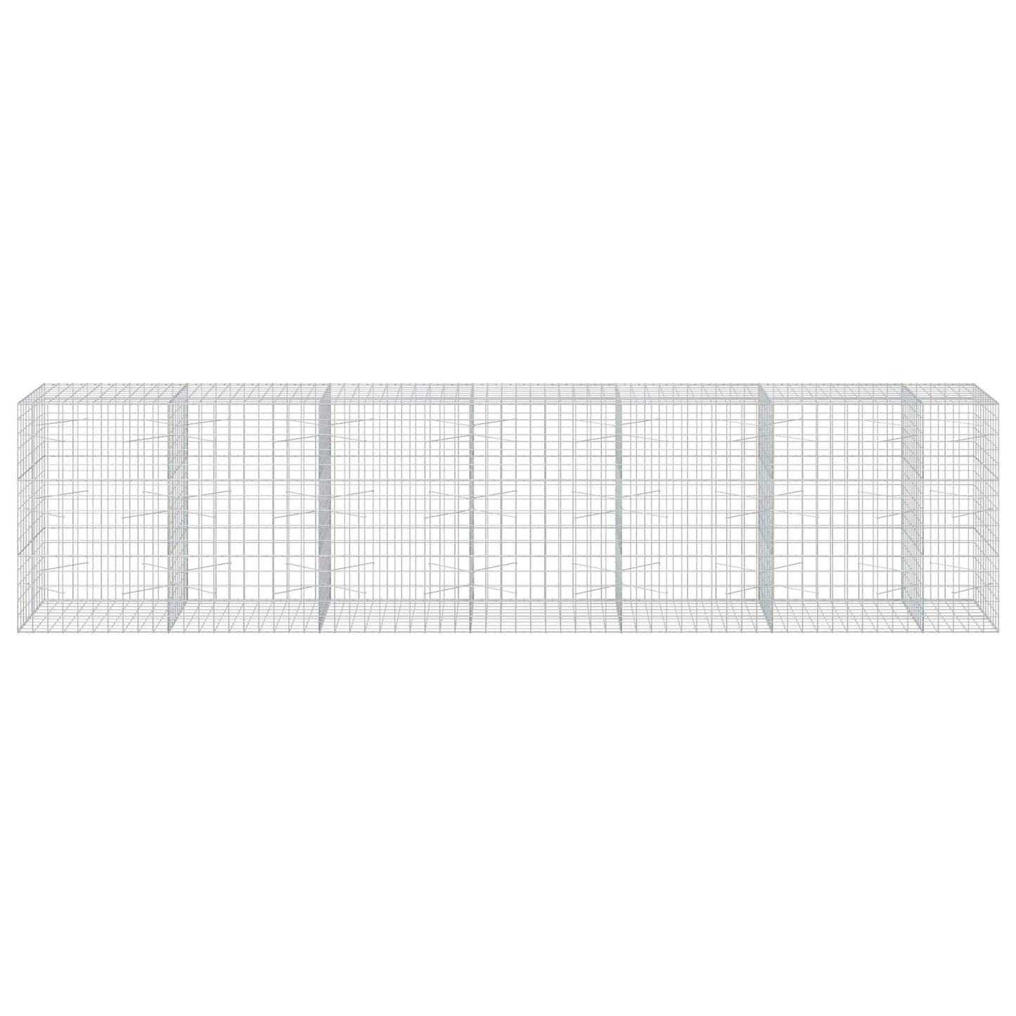 vidaXL Γκαμπιόν με σύρμα 5 mm και πλέγμα 10x10 cm 650x100x150 εκ