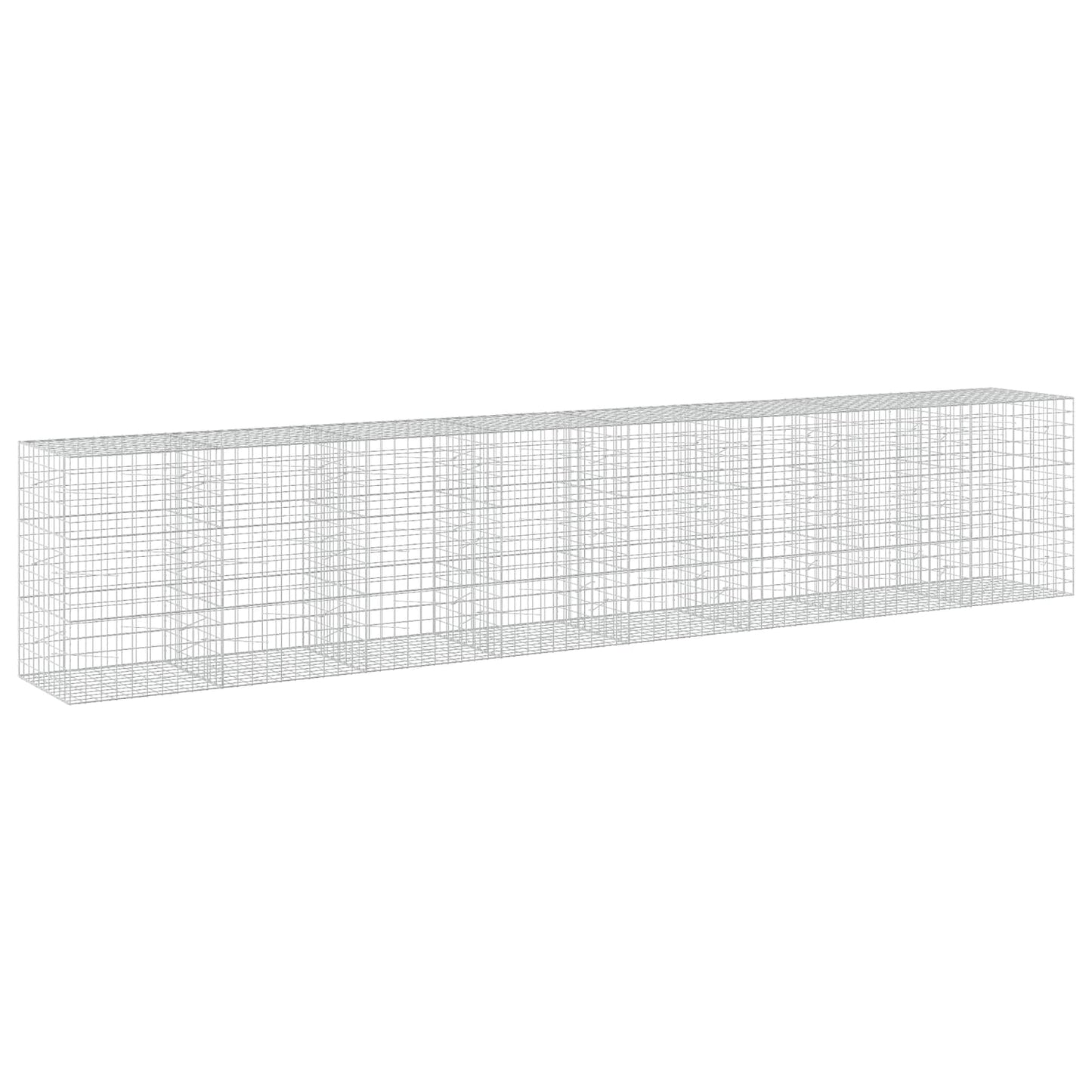 vidaXL Γκαμπιόν με σύρμα 5 mm και πλέγμα 10x10 cm 800x100x150 εκ.