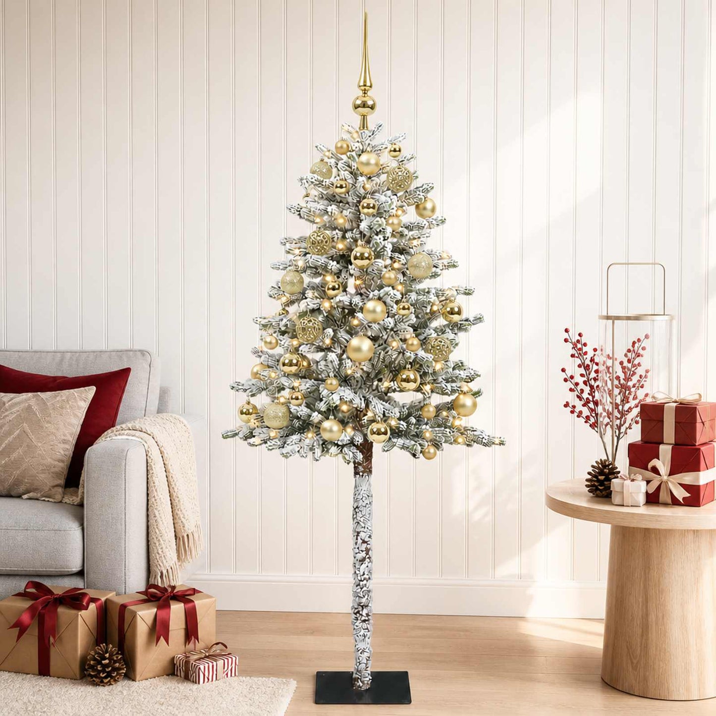 vidaXL Τεχνητό Χριστουγεννιάτικο Δέντρο με Μπάλα 150 εκ. 150 LED