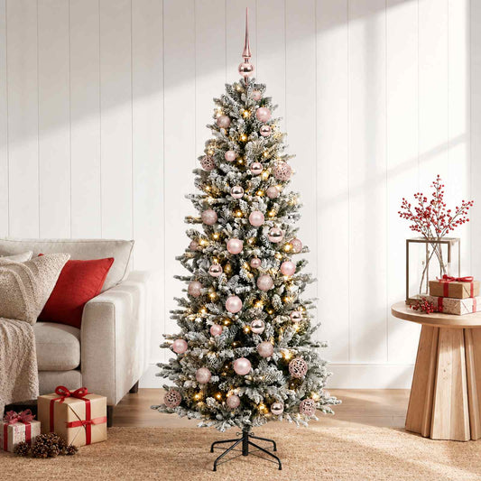 vidaXL Τεχνητό χριστουγεννιάτικο δέντρο με μπάλα 120 εκ. 150 LED