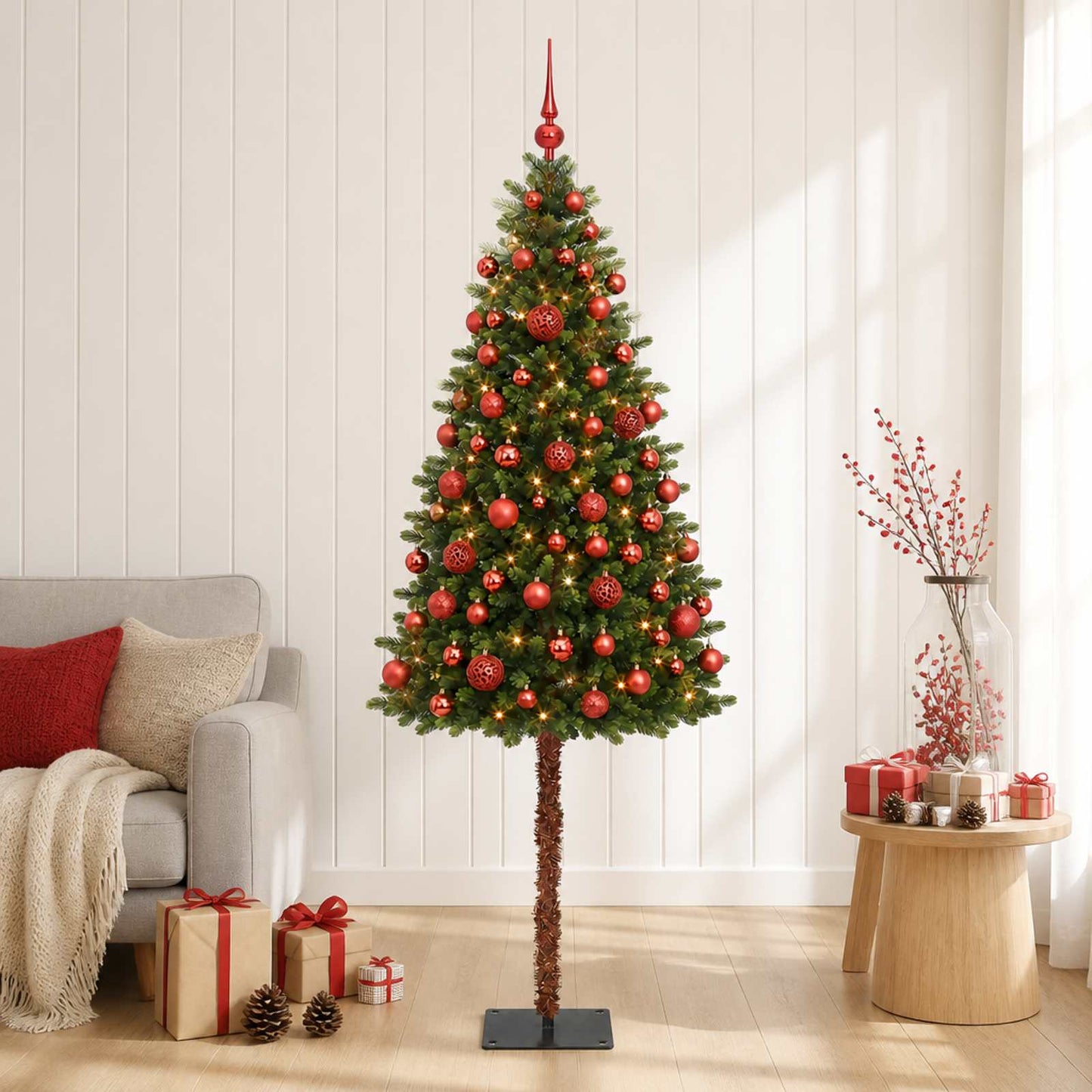 vidaXL Τεχνητό Χριστουγεννιάτικο Δέντρο με Μπάλα 150 εκ. 150 LED