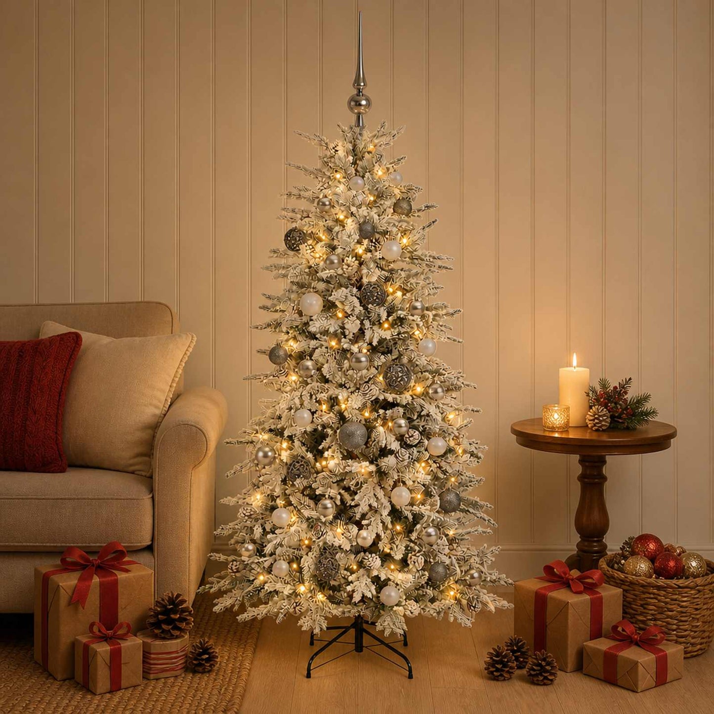 vidaXL Τεχνητό Χριστουγεννιάτικο Δέντρο με Άξονα 150 εκ. 150 LED