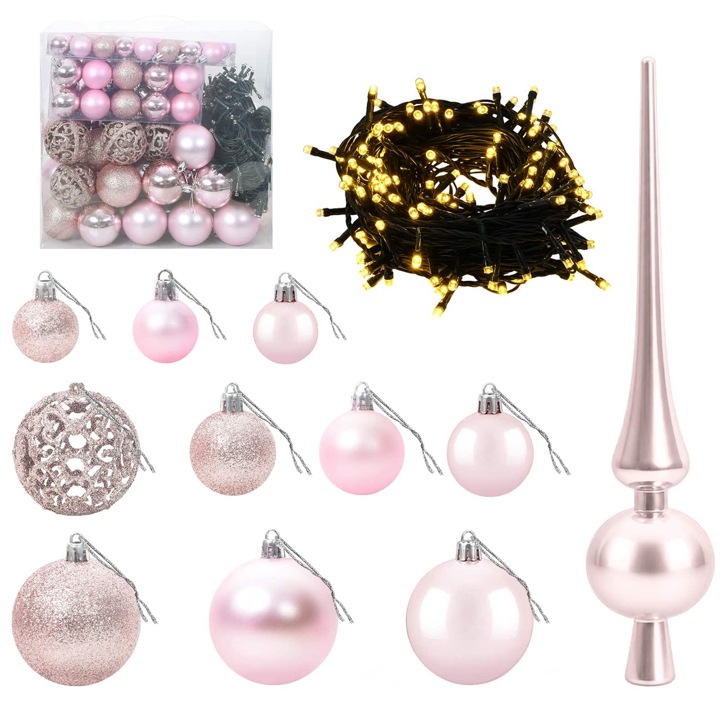vidaXL Τεχνητό χριστουγεννιάτικο δέντρο με μπάλα 240 εκ. 300 LED
