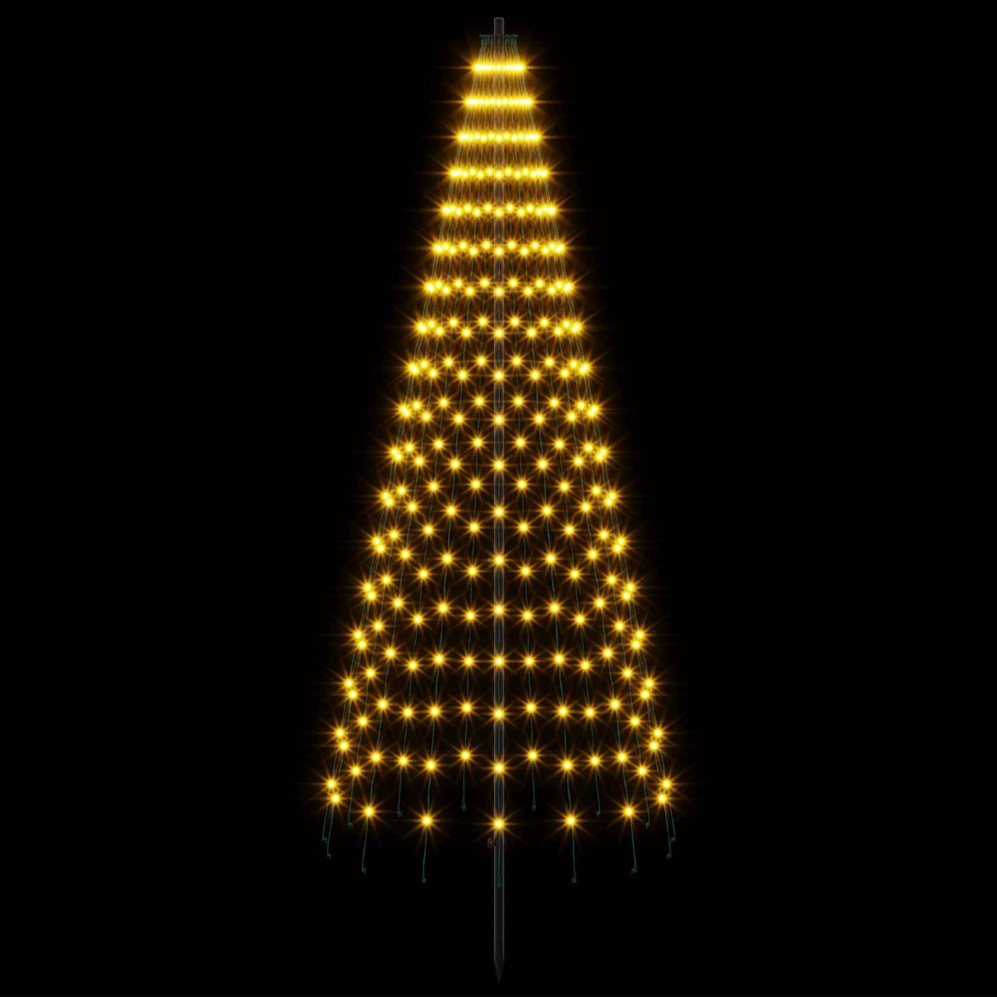 vidaXL LED Χριστουγεννιάτικο Δέντρο 165 εκ. 270 LED Θερμό λευκό Σίδερο