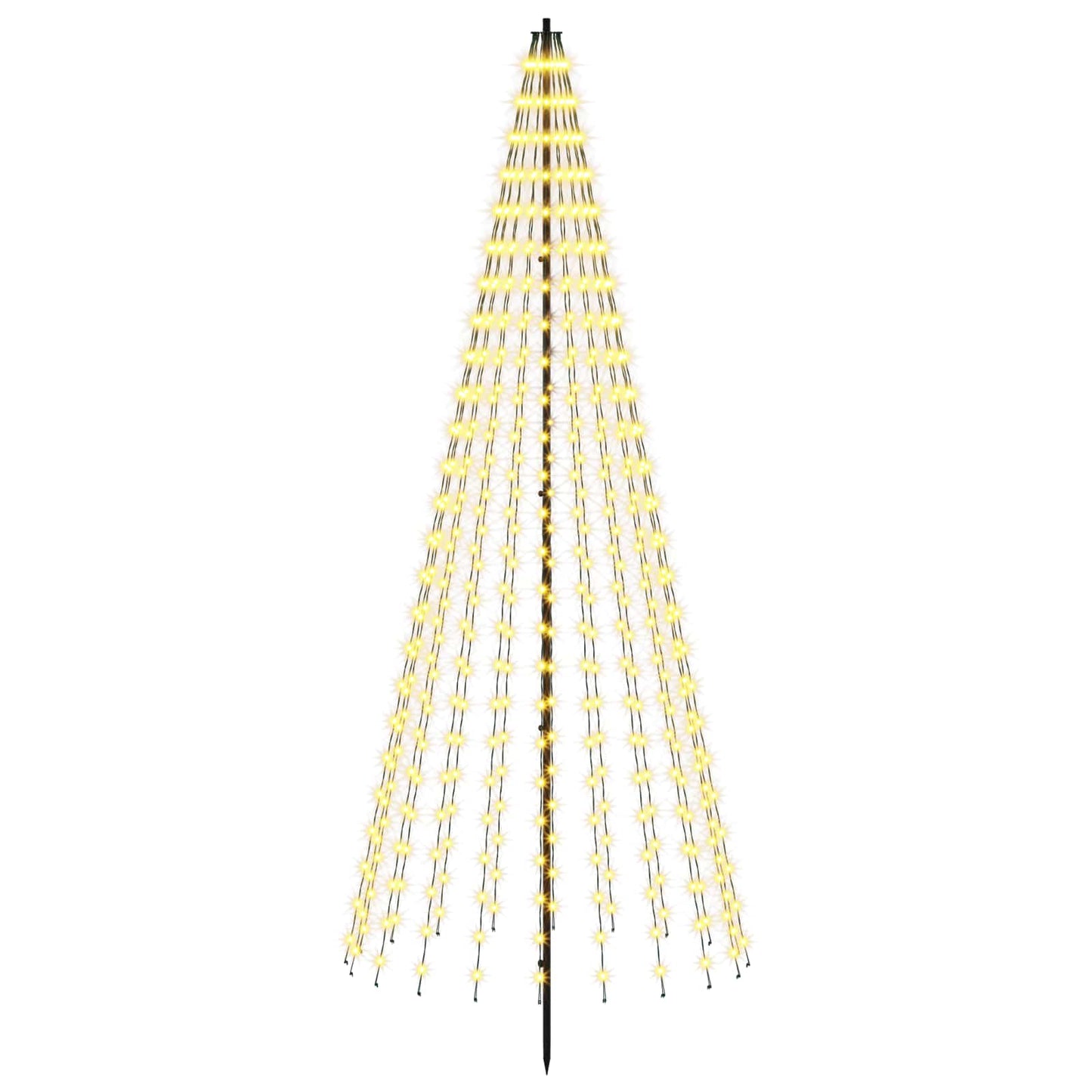 vidaXL LED Χριστουγεννιάτικο Δέντρο 235 εκ. 500 LED Θερμό λευκό Σίδερο