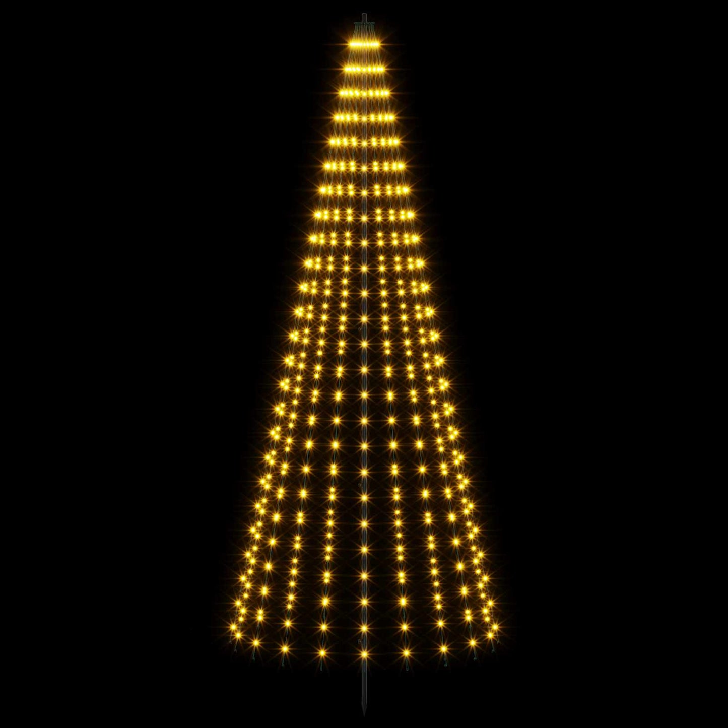 vidaXL LED Χριστουγεννιάτικο Δέντρο 235 εκ. 500 LED Θερμό λευκό Σίδερο