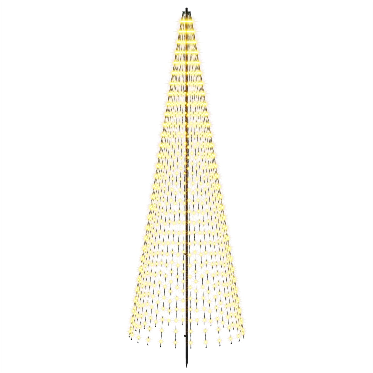 vidaXL LED Χριστουγεννιάτικο Δέντρο 285 εκ. 744 LED Θερμό λευκό Σίδερο