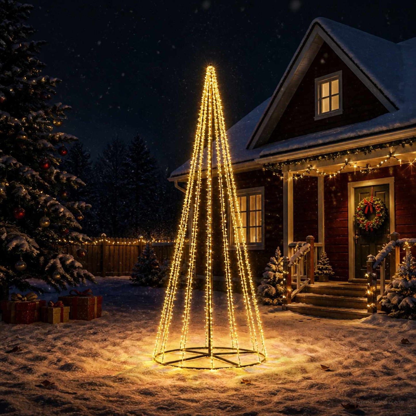 vidaXL LED Χριστουγεννιάτικο Δέντρο 385 εκ. 2460 LED Θερμό λευκό