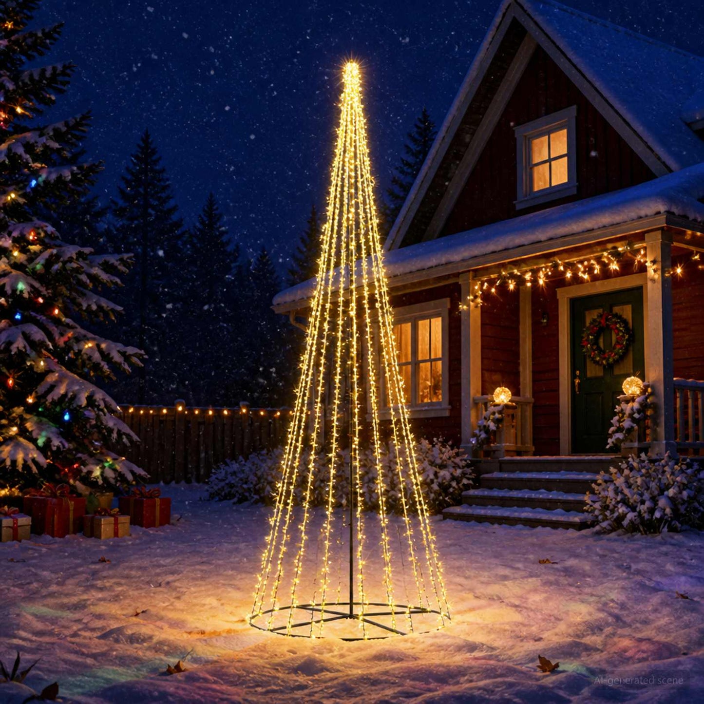 vidaXL LED Χριστουγεννιάτικο Δέντρο 485 εκ. 3000 LED Θερμό λευκό