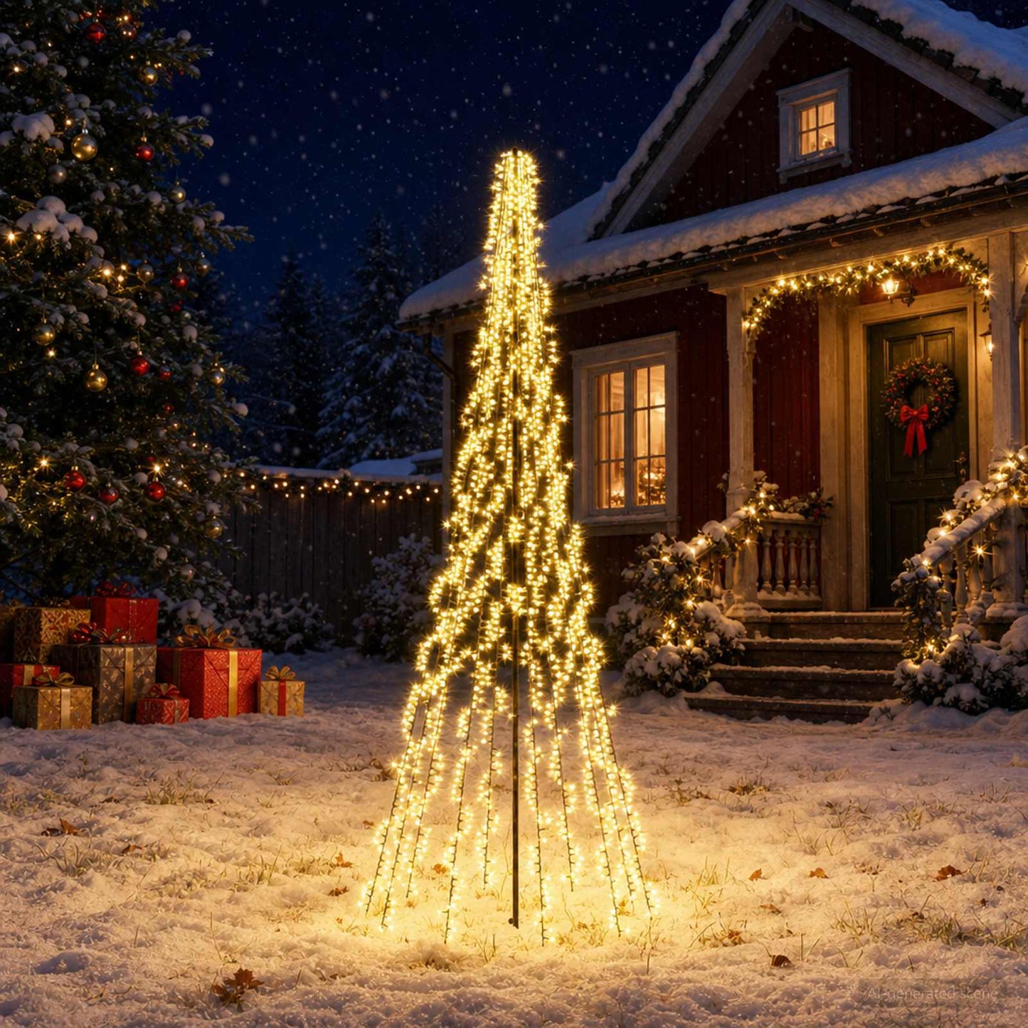 vidaXL LED Χριστουγεννιάτικο Δέντρο 285 εκ. 1550 LED Θερμό λευκό