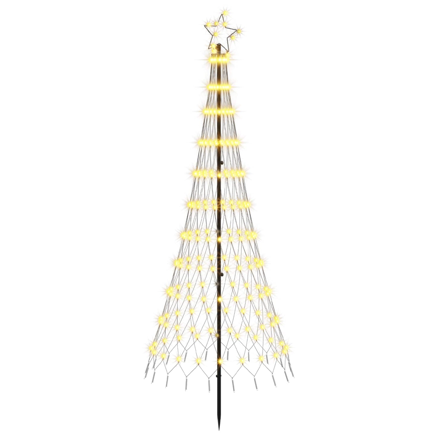 vidaXL LED Χριστουγεννιάτικο Δέντρο 180 εκ. 230 LED Θερμό λευκό Σίδερο