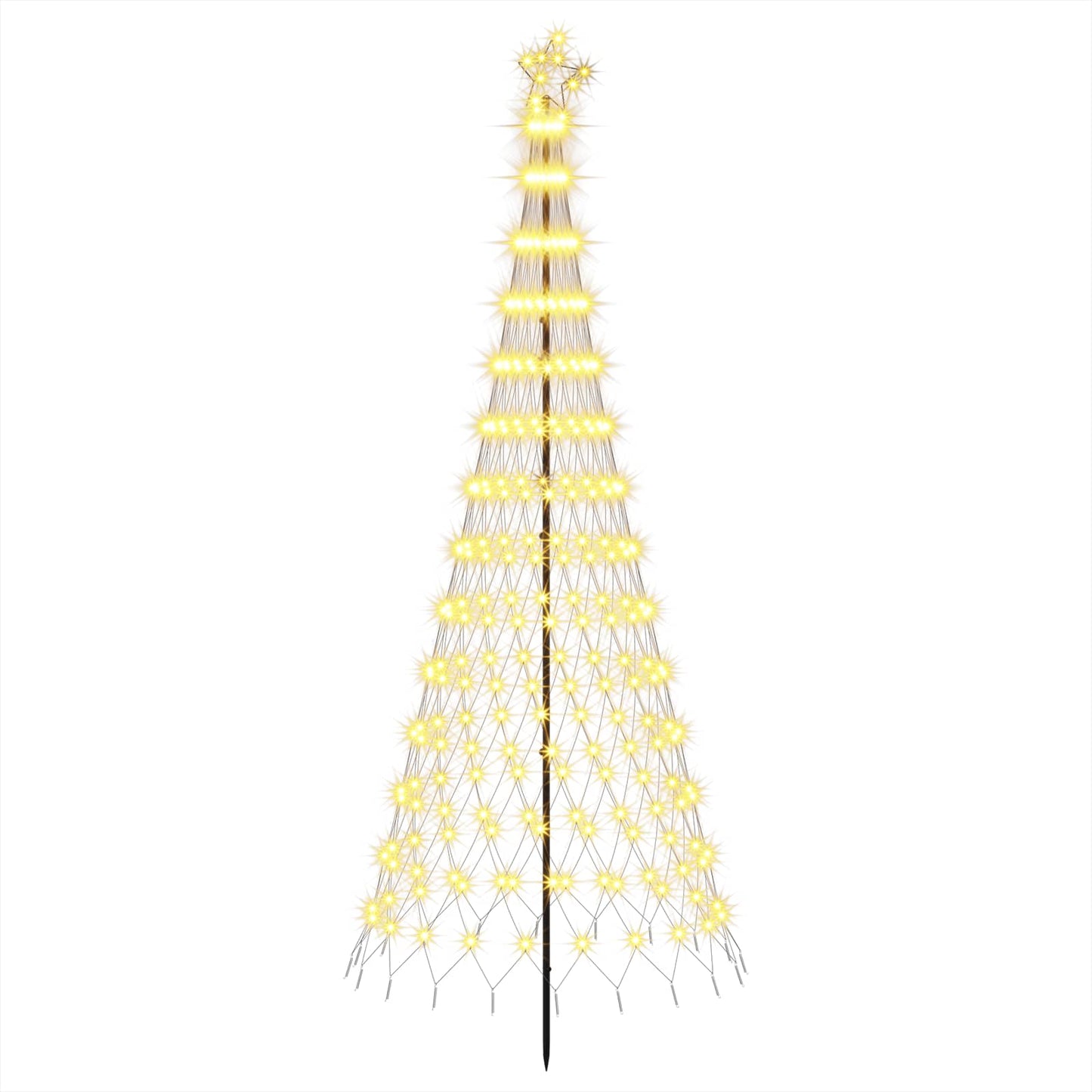 vidaXL LED Χριστουγεννιάτικο Δέντρο 250 εκ. 290 LED Θερμό λευκό Σίδερο