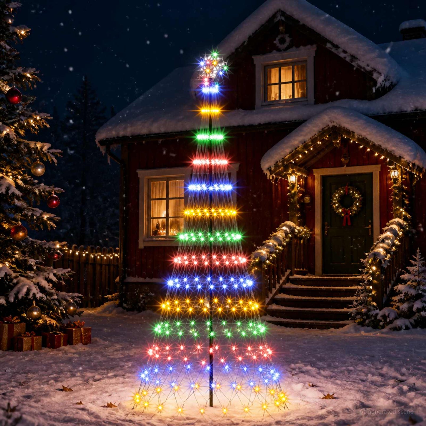 vidaXL LED Χριστουγεννιάτικο Δέντρο 250 εκ. 290 LED Πολύχρωμο Σίδερο