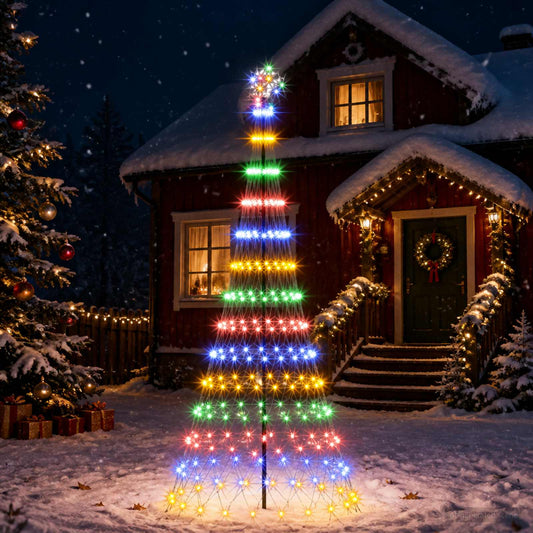 vidaXL LED Χριστουγεννιάτικο Δέντρο 250 εκ. 290 LED Πολύχρωμο Σίδερο