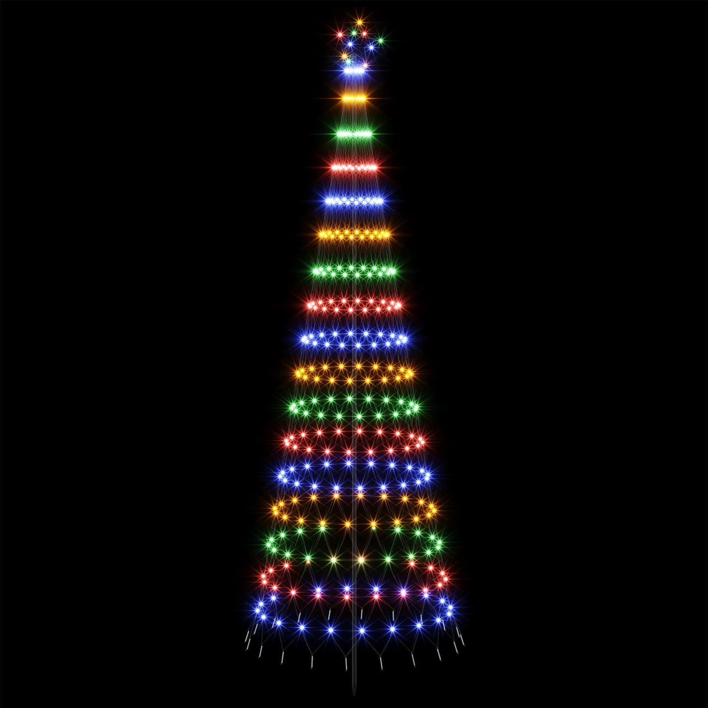 vidaXL LED Χριστουγεννιάτικο Δέντρο 300 εκ. 350 LED Πολύχρωμο Σίδερο