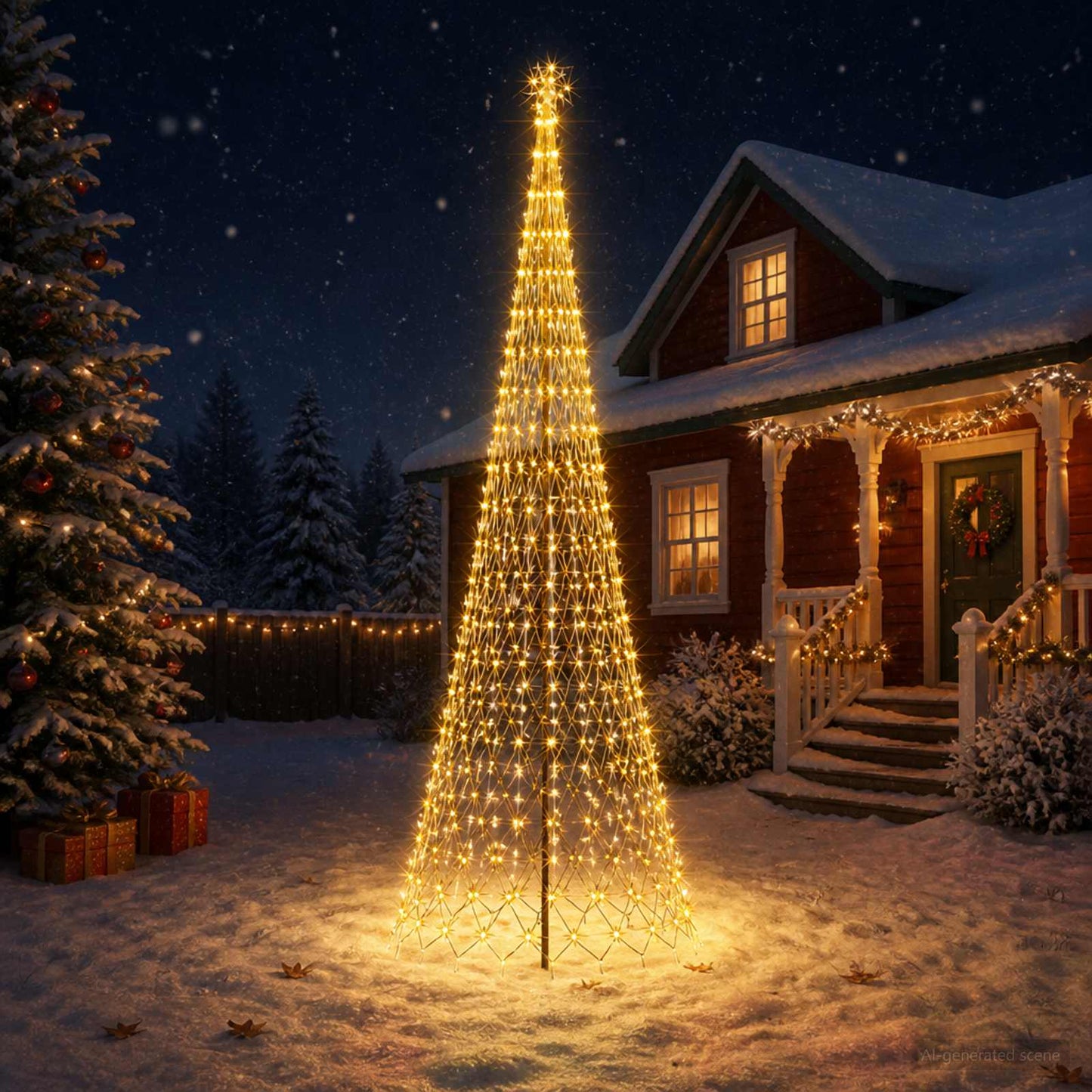 vidaXL LED Χριστουγεννιάτικο Δέντρο EKENAS 400 εκ. 450 LED Θερμό λευκό