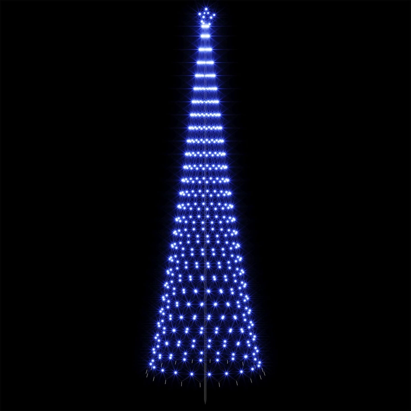 vidaXL LED Χριστουγεννιάτικο Δέντρο 500 εκ. 550 LED Μπλε Σίδερο Μαύρο
