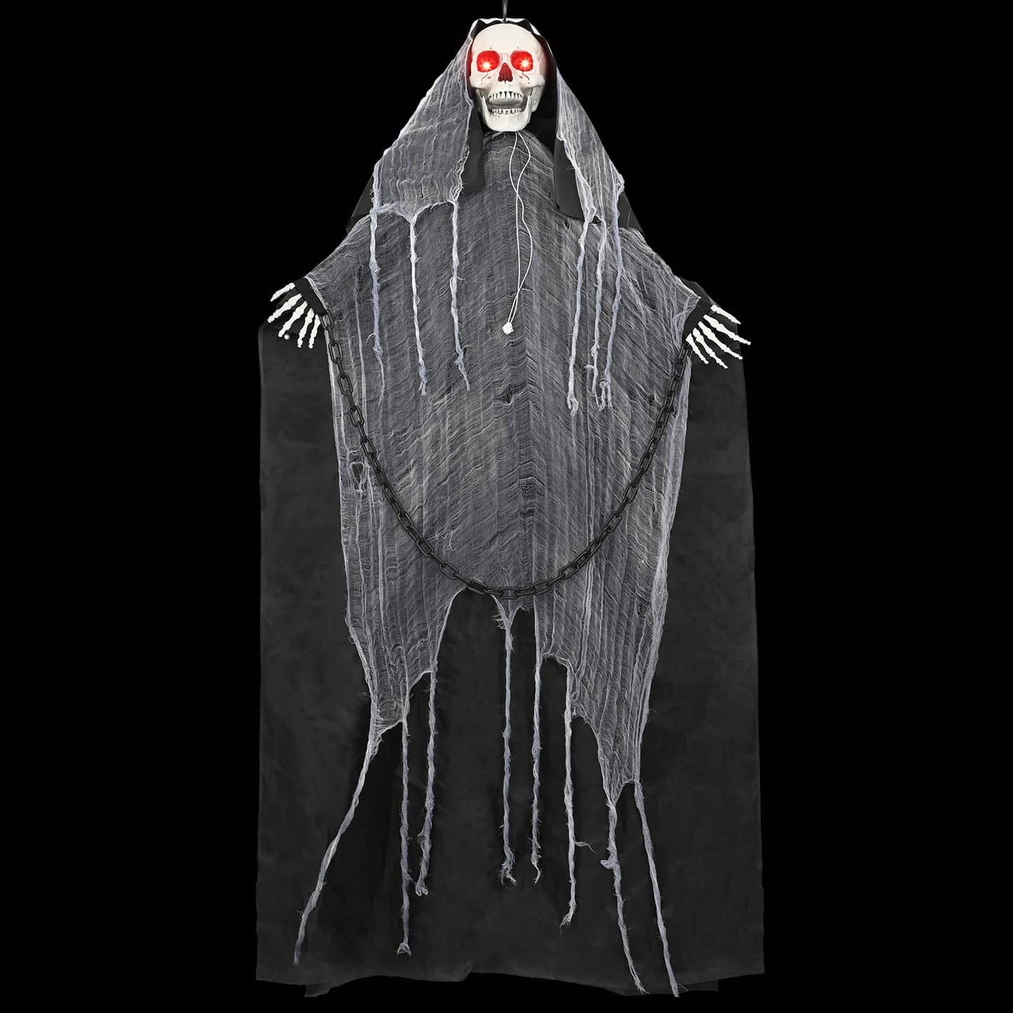 vidaXL Κρεμαστός Χάρος Halloween SPOOKA Μαύρο 112 x 164 εκ.